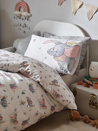 Disney Dumbo Reversible Pure Cotton Duvet Cover and Pillowcase Set
