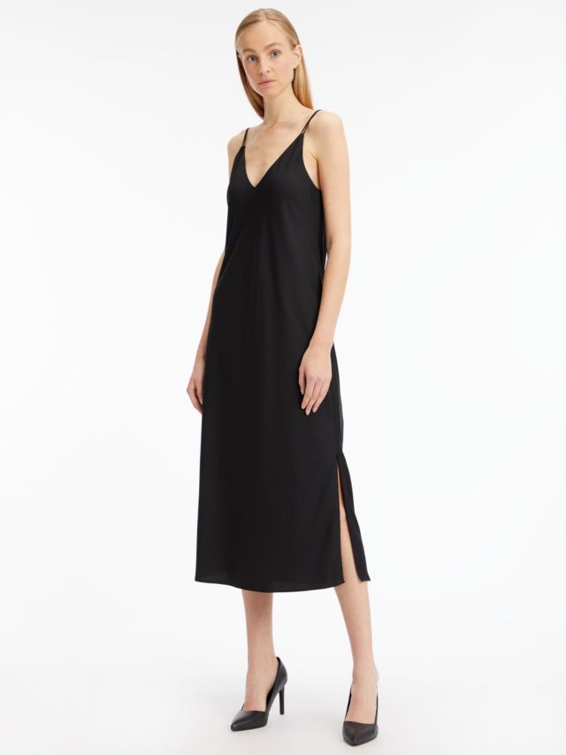 Calvin klein black on sale a line dress