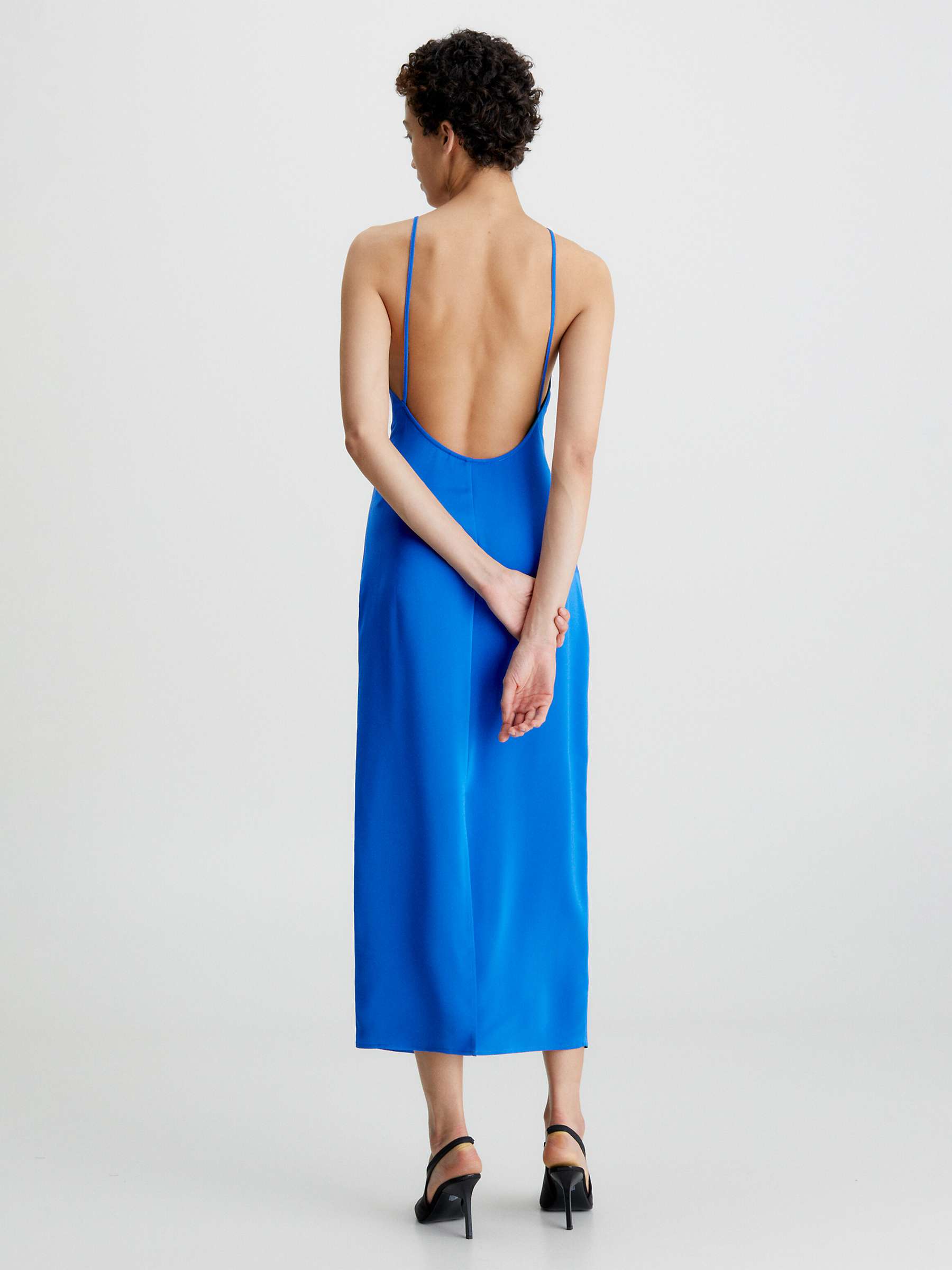 Buy Calvin Klein Halterneck Slip Dress, Ultra Blue Online at johnlewis.com