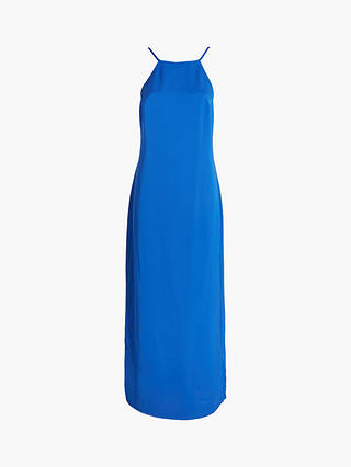 Calvin Klein Halterneck Slip Dress, Ultra Blue