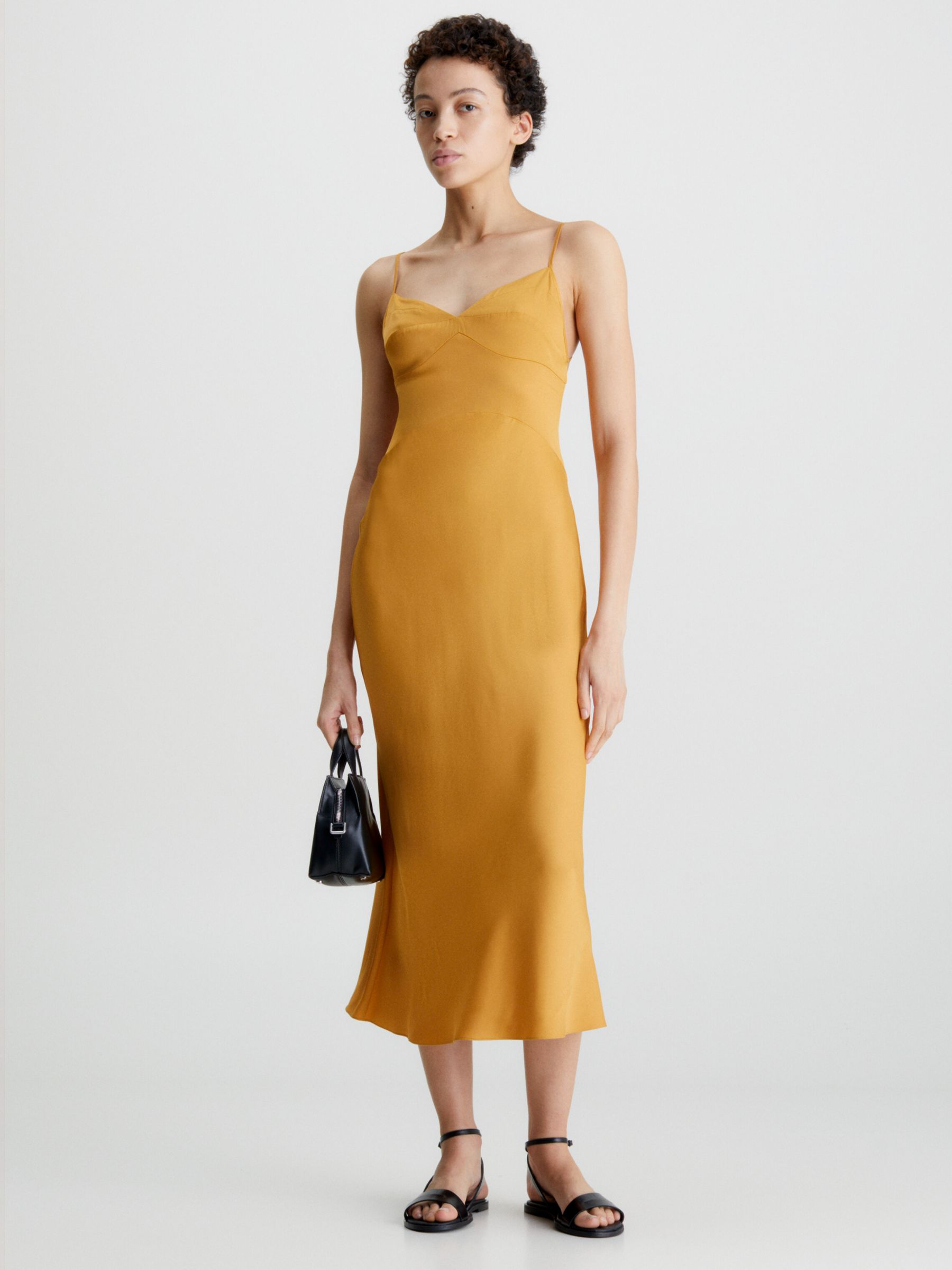 Calvin Klein Slip Dress, Vintage Gold, 12