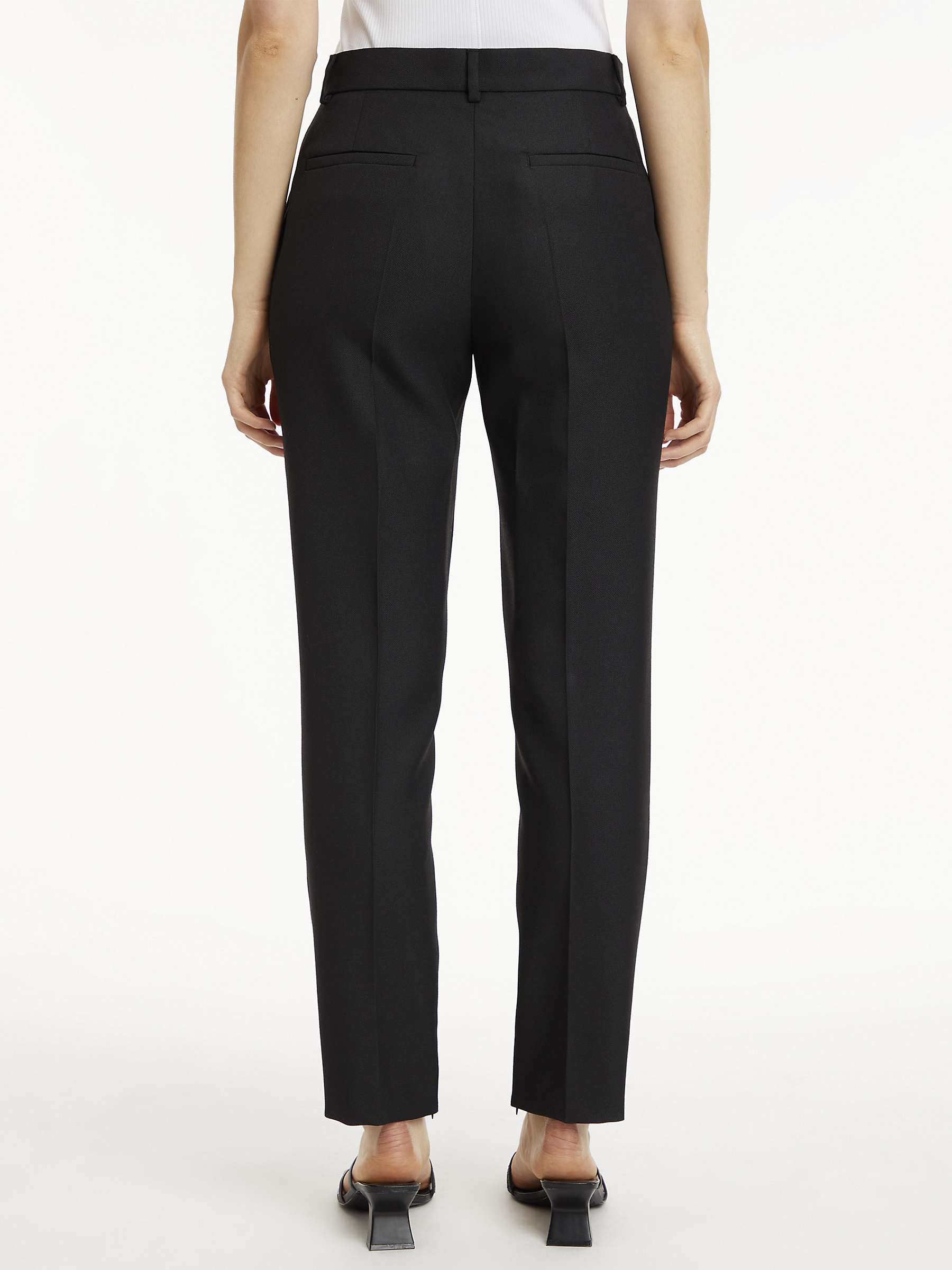 Buy Calvin Klein Slim Fit Tailored Trousers, Black Online at johnlewis.com