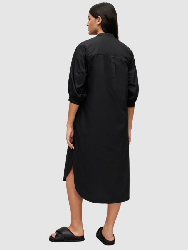 AllSaints Trina Shirt Dress, Black, 6