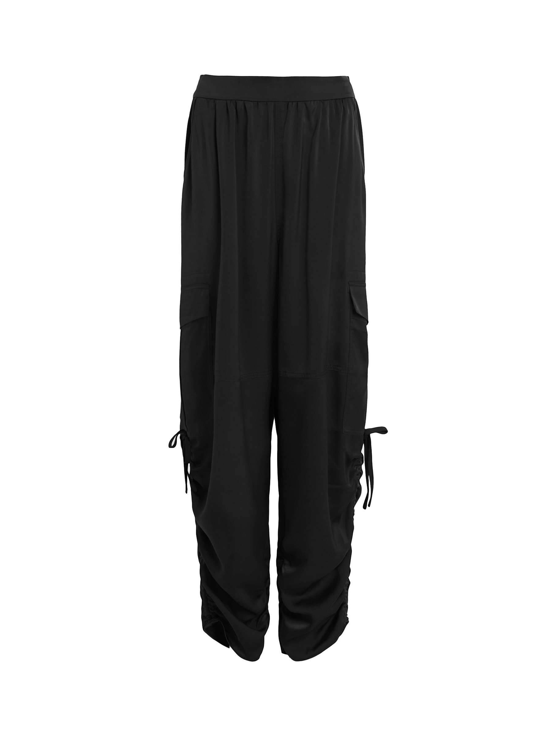 Buy AllSaints Kaye Loose Fit Satin Cargo Trousers Online at johnlewis.com
