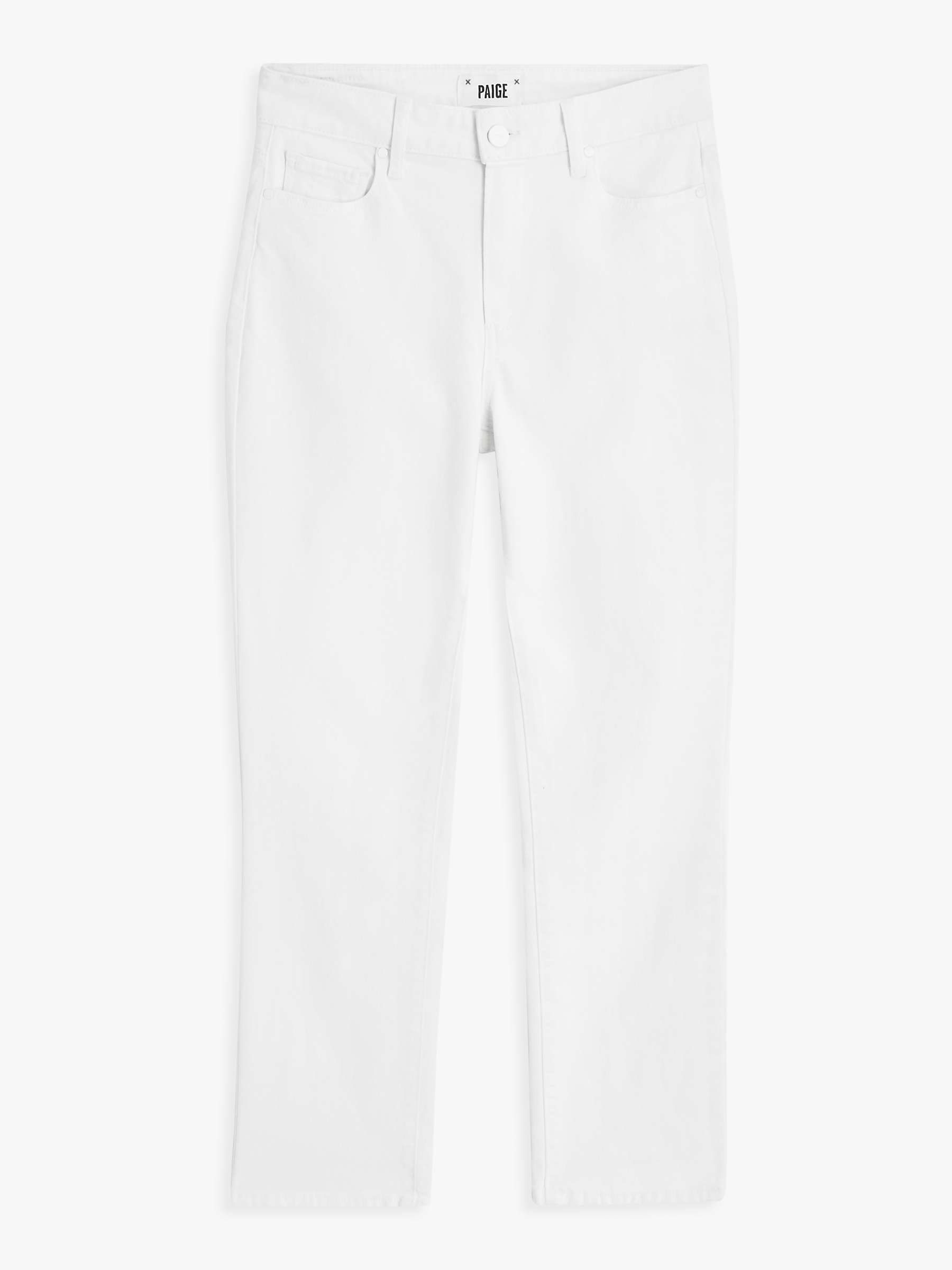 Buy PAIGE Cindy High Rise Straight Cut Jeans, Crisp White Online at johnlewis.com