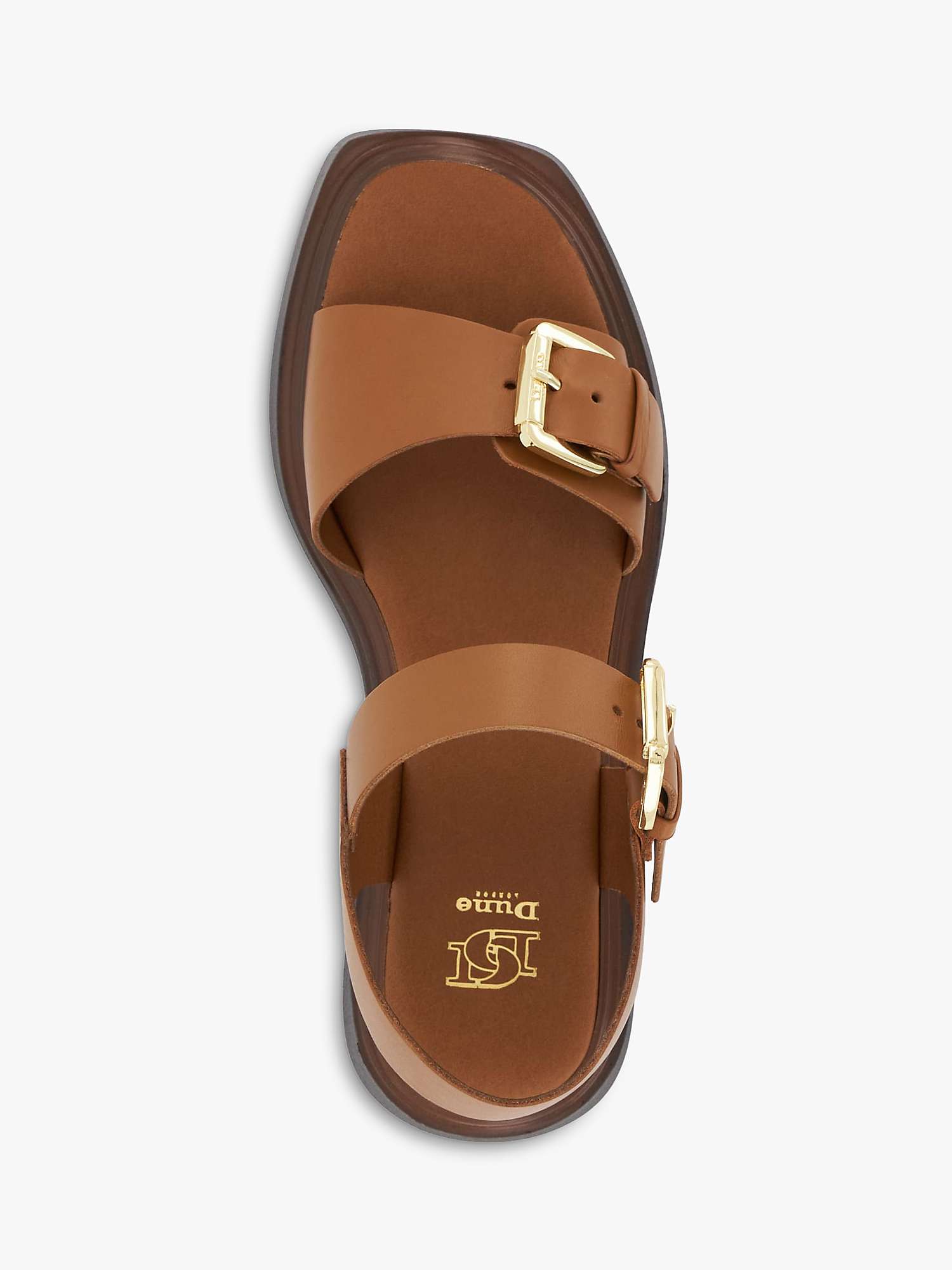 Buy Dune Loells Leather Flatform Sandals Online at johnlewis.com