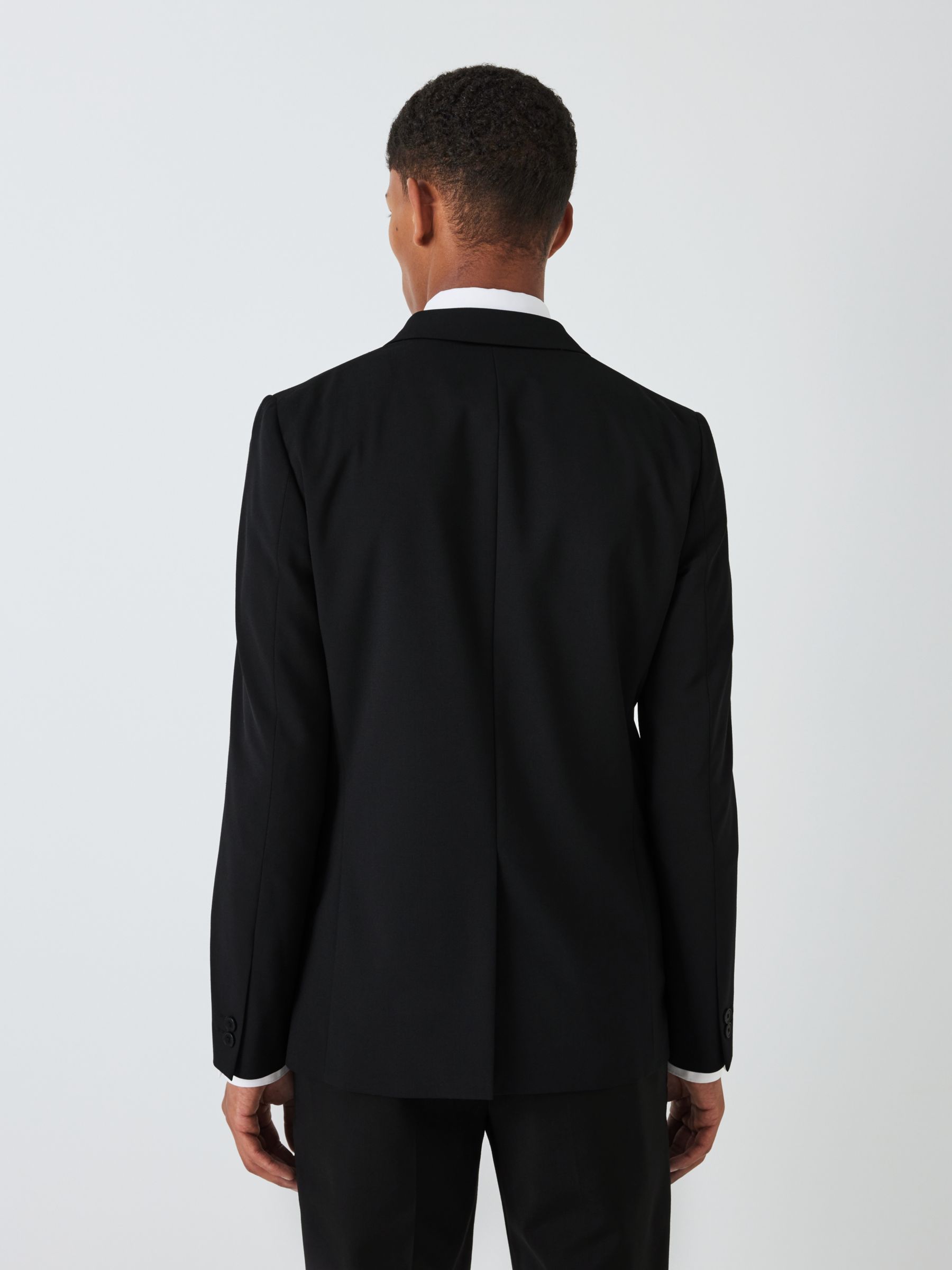 Kin Wool Blend Bi-Stretch Slim Fit Suit Jacket, Black at John Lewis ...