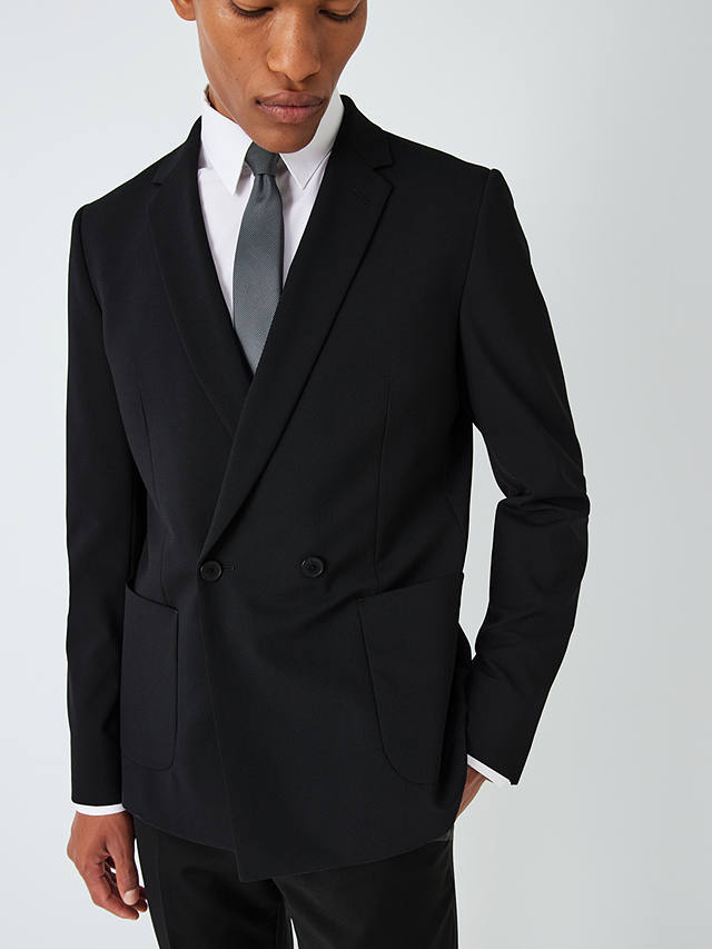 Kin Wool Blend Bi-Stretch Slim Fit Suit Jacket, Black