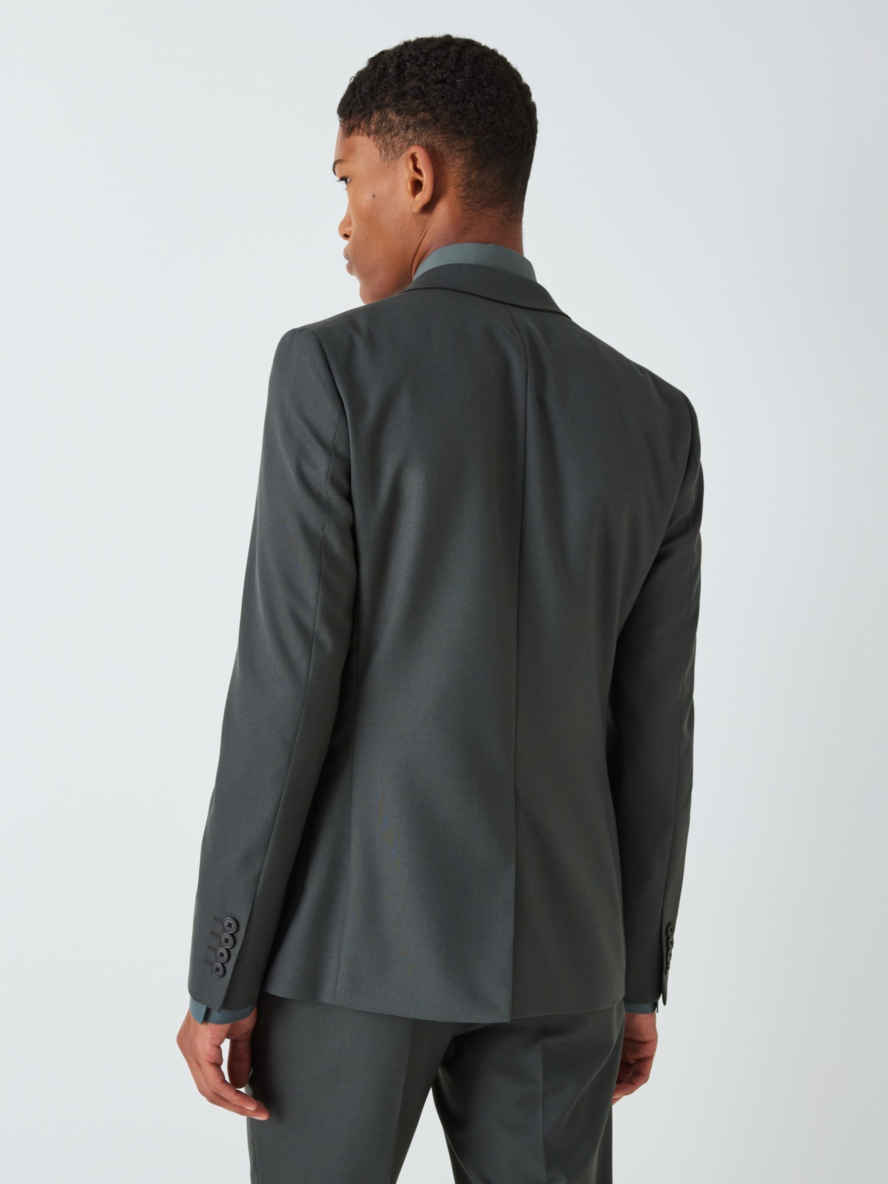 Kin Wool Blend Slim Suit Jacket, Green at John Lewis & Partners
