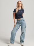 Superdry Organic Cotton Ringer Crop T-Shirt