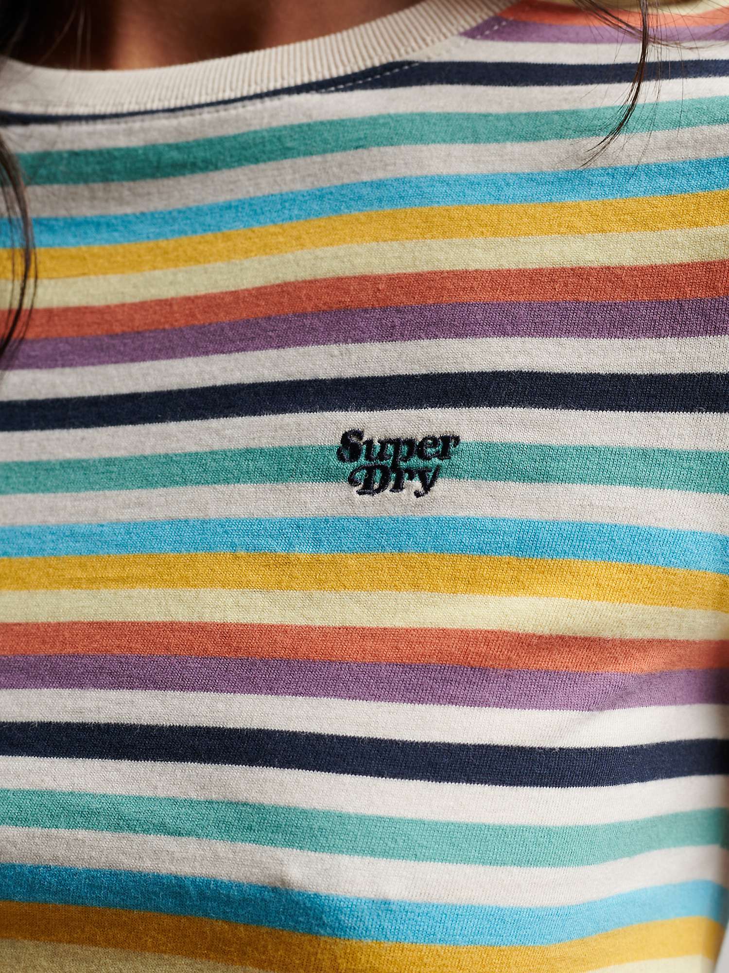 Buy Superdry Vintage Stripe Crop T-Shirt Online at johnlewis.com
