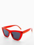 Mango Federica Sunglasses, Bright Red