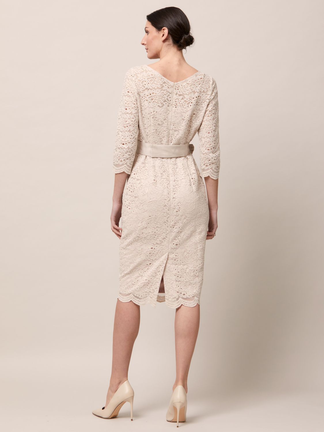 Buy Helen McAlinden Michelle Lace Dress, Oyster Online at johnlewis.com