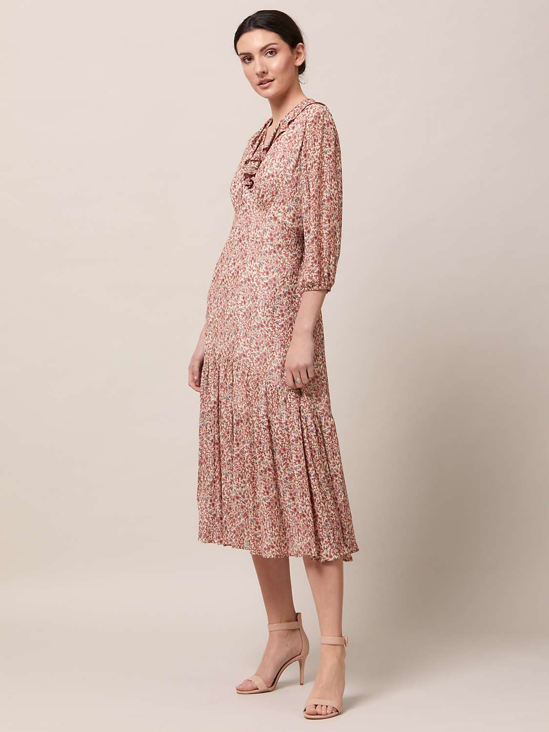 Buy Helen McAlinden Maredith Vintage Floral Print Midi Dress, Multi Online at johnlewis.com