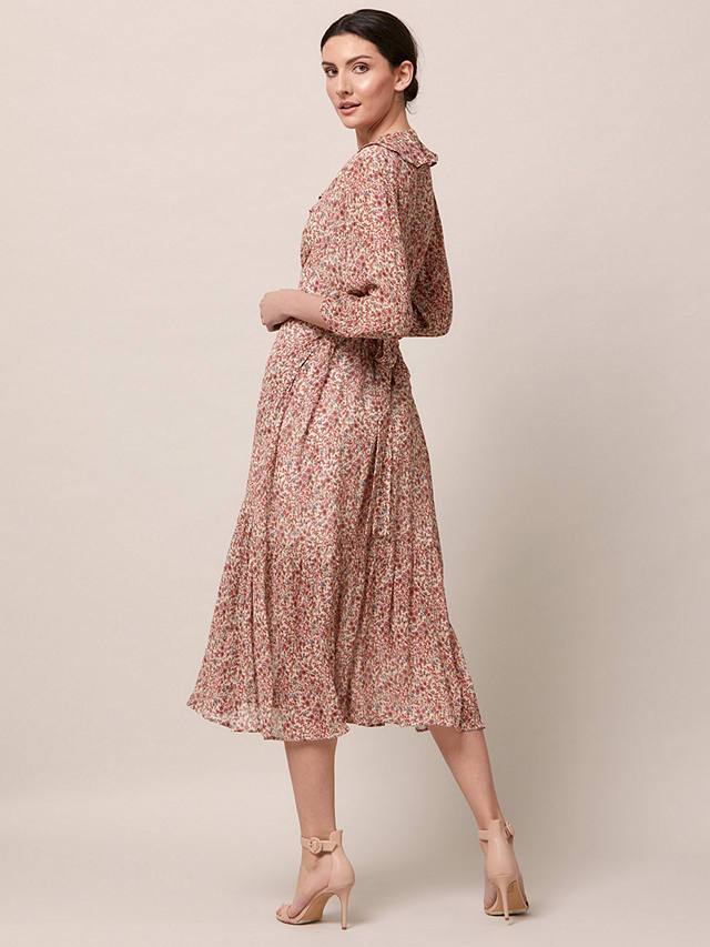Helen McAlinden Maredith Vintage Floral Print Midi Dress, Multi