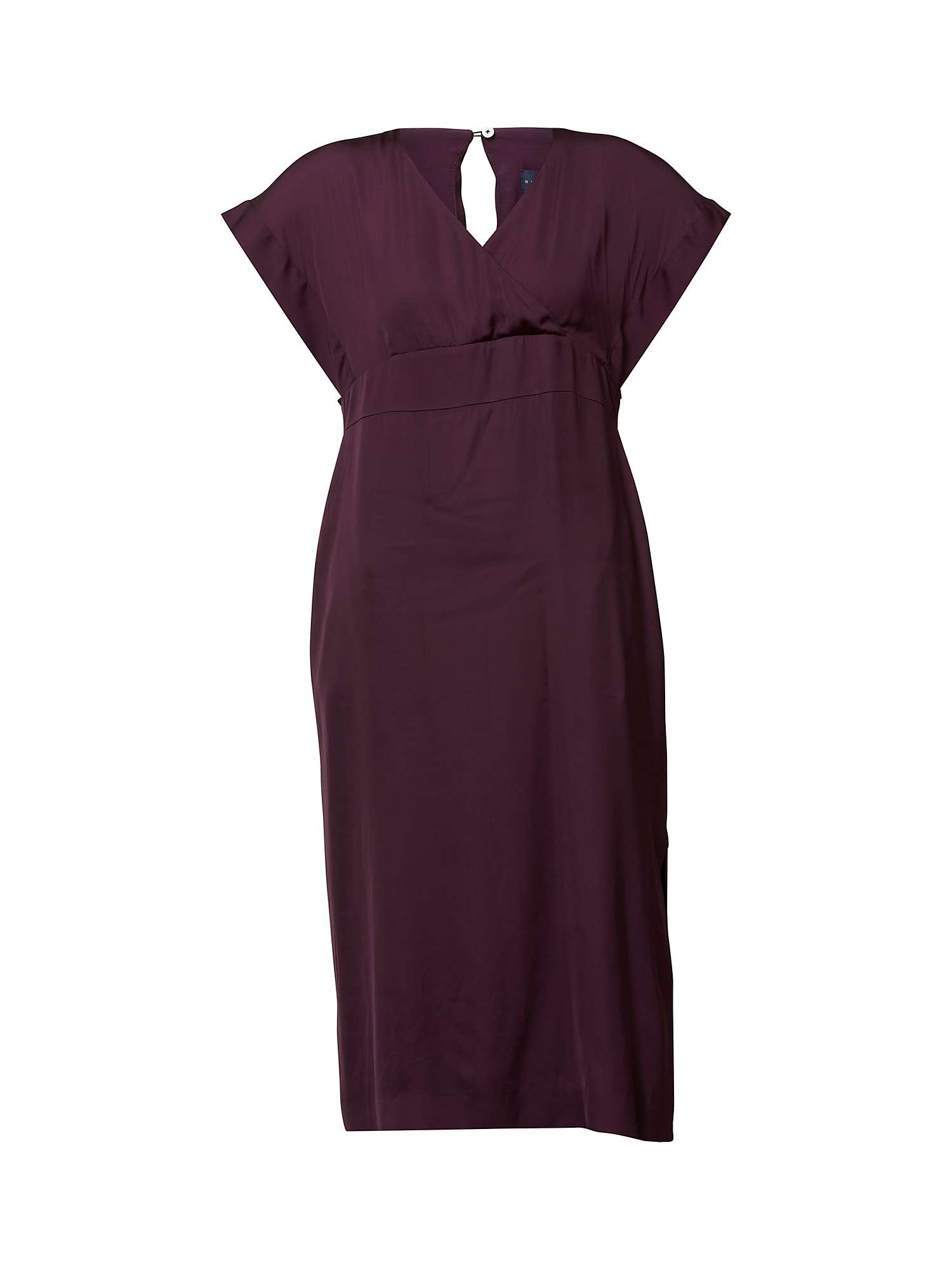 Buy Helen McAlinden Fleur Satin Dress, Aubergine Online at johnlewis.com