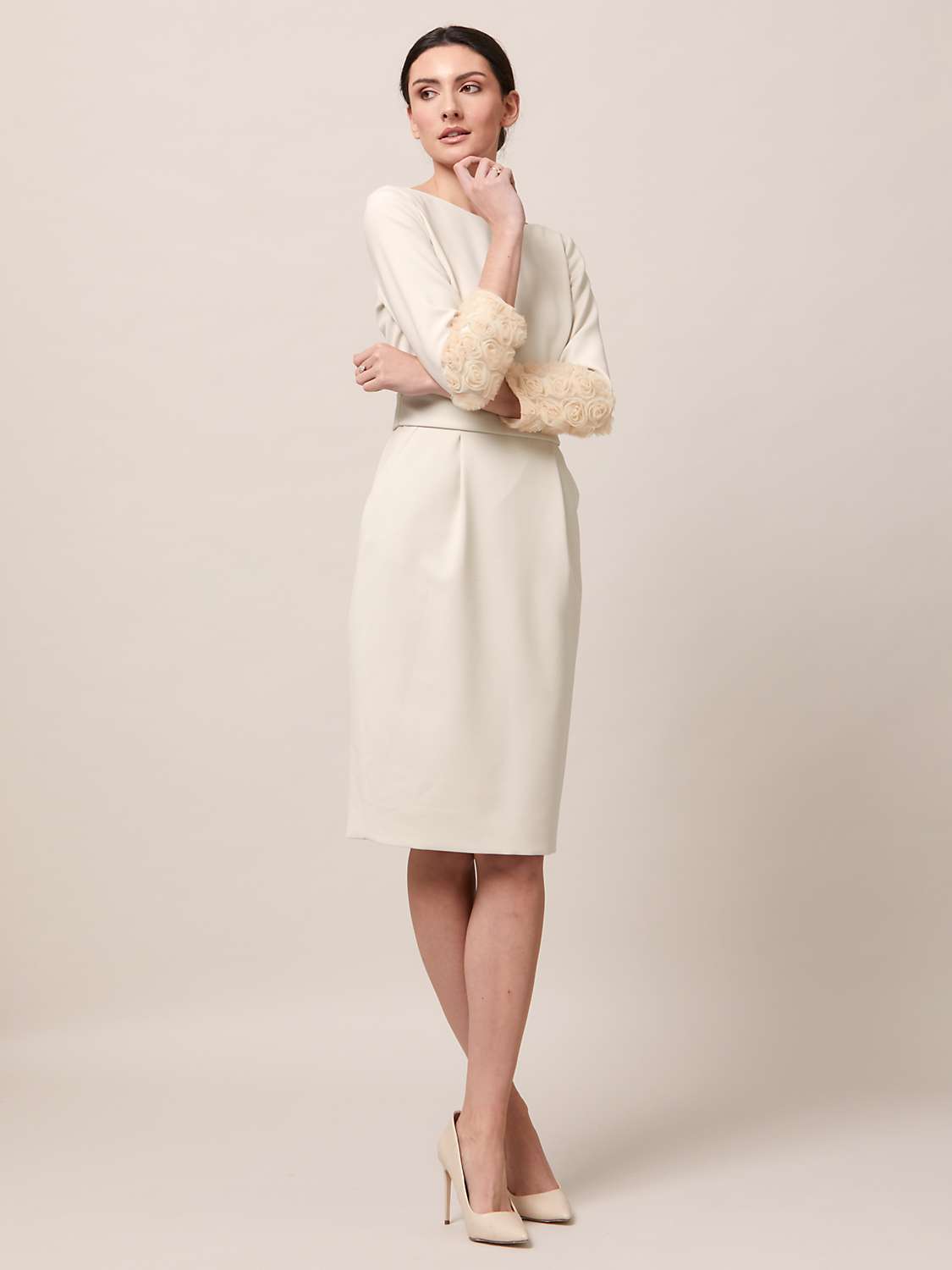 Buy Helen McAlinden Dianna Cuff Detail Crepe Dress Online at johnlewis.com