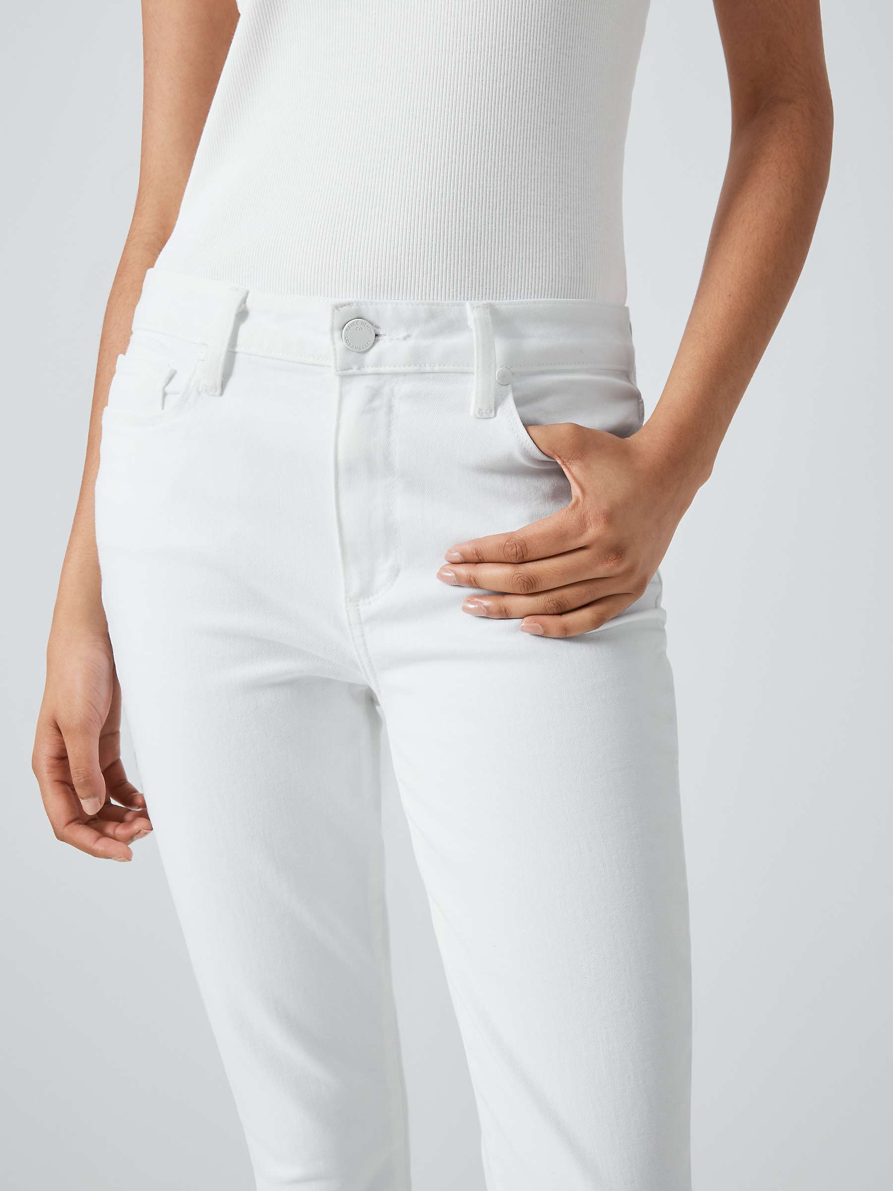 Buy PAIGE Hoxton High Rise Ultra Skinny Jeans, Crisp White Online at johnlewis.com