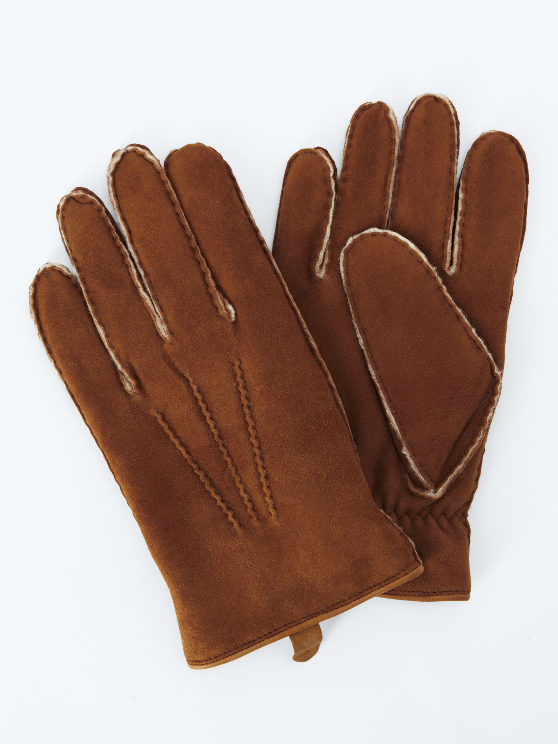John Lewis Sheepskin Gloves, Brown, S