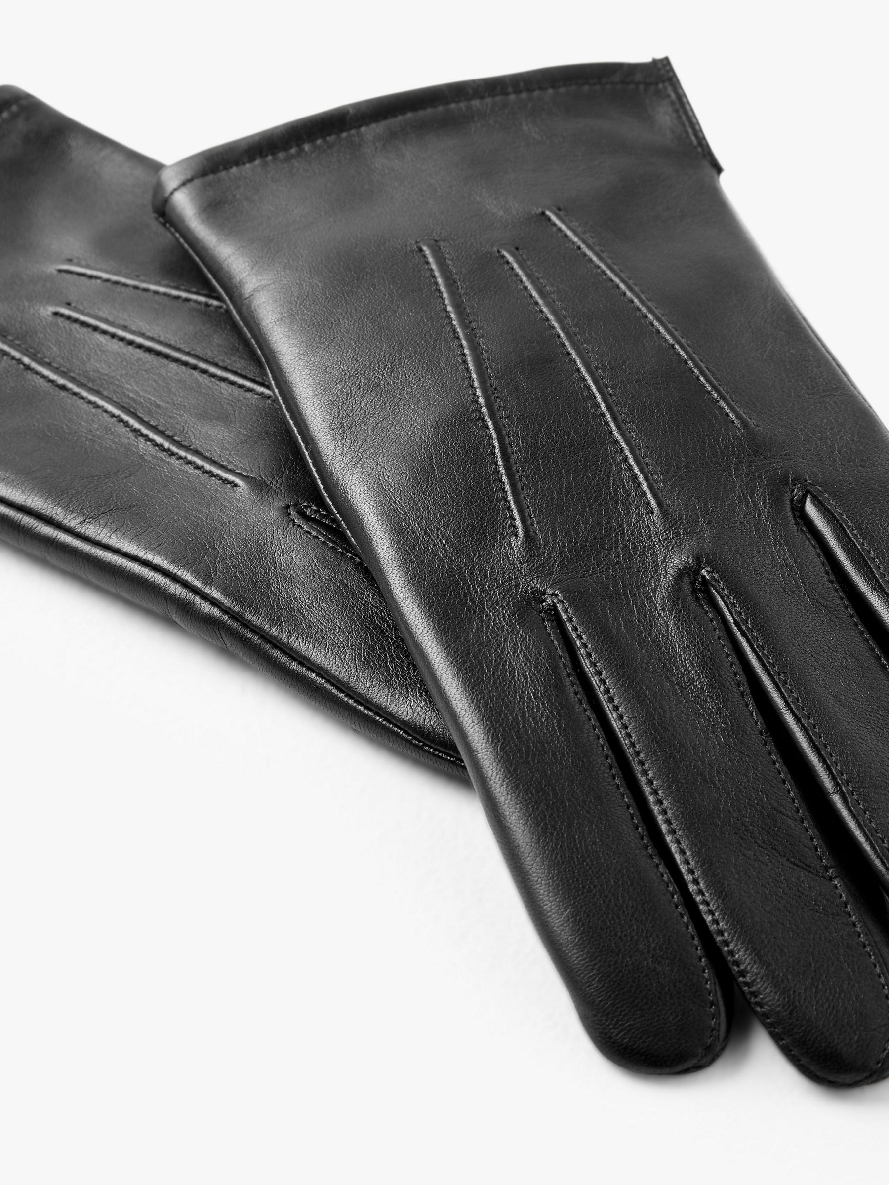 Buy John Lewis Fleece Leather Gloves Online at johnlewis.com