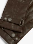 John Lewis Premium Leather Gloves, Brown