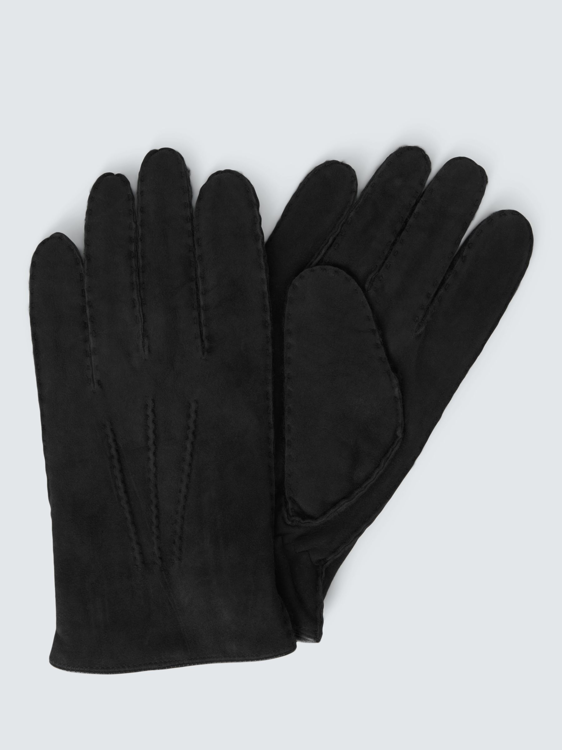 John Lewis Sheepskin Gloves, Black, S