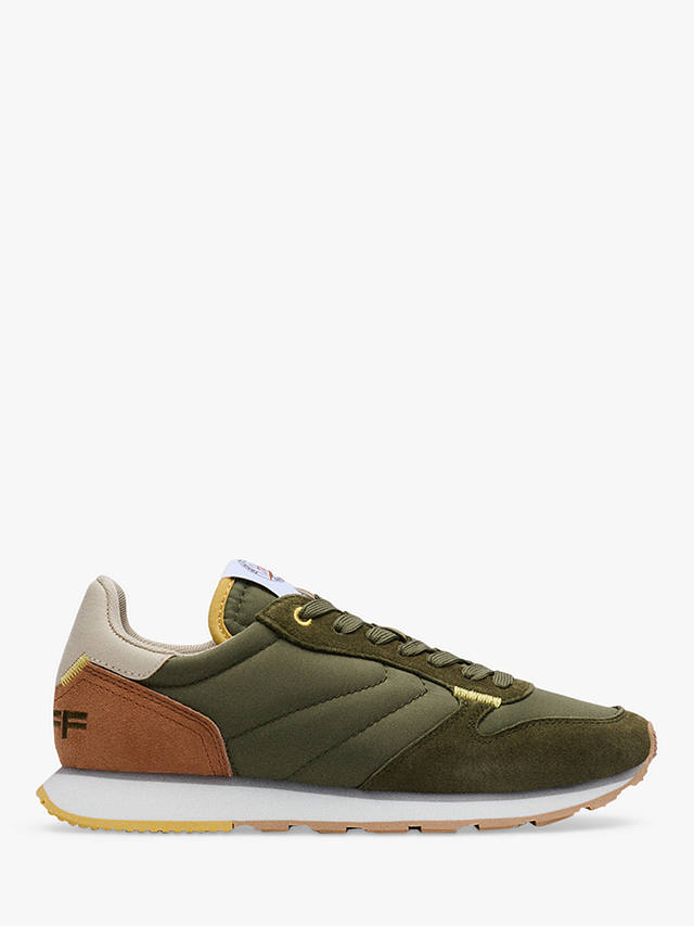 HOFF Thebes Leather Blend Trainers, Khaki/Multi at John Lewis & Partners