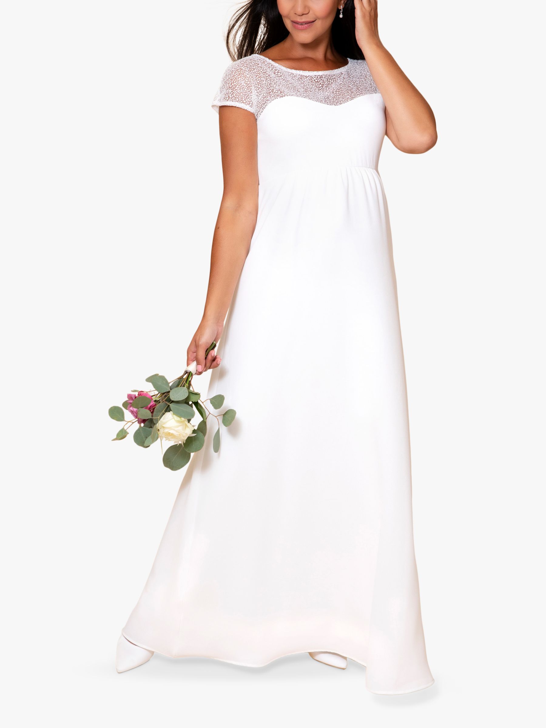 Tiffany Rose Marie Maternity Wedding Dress, Ivory, 6-8