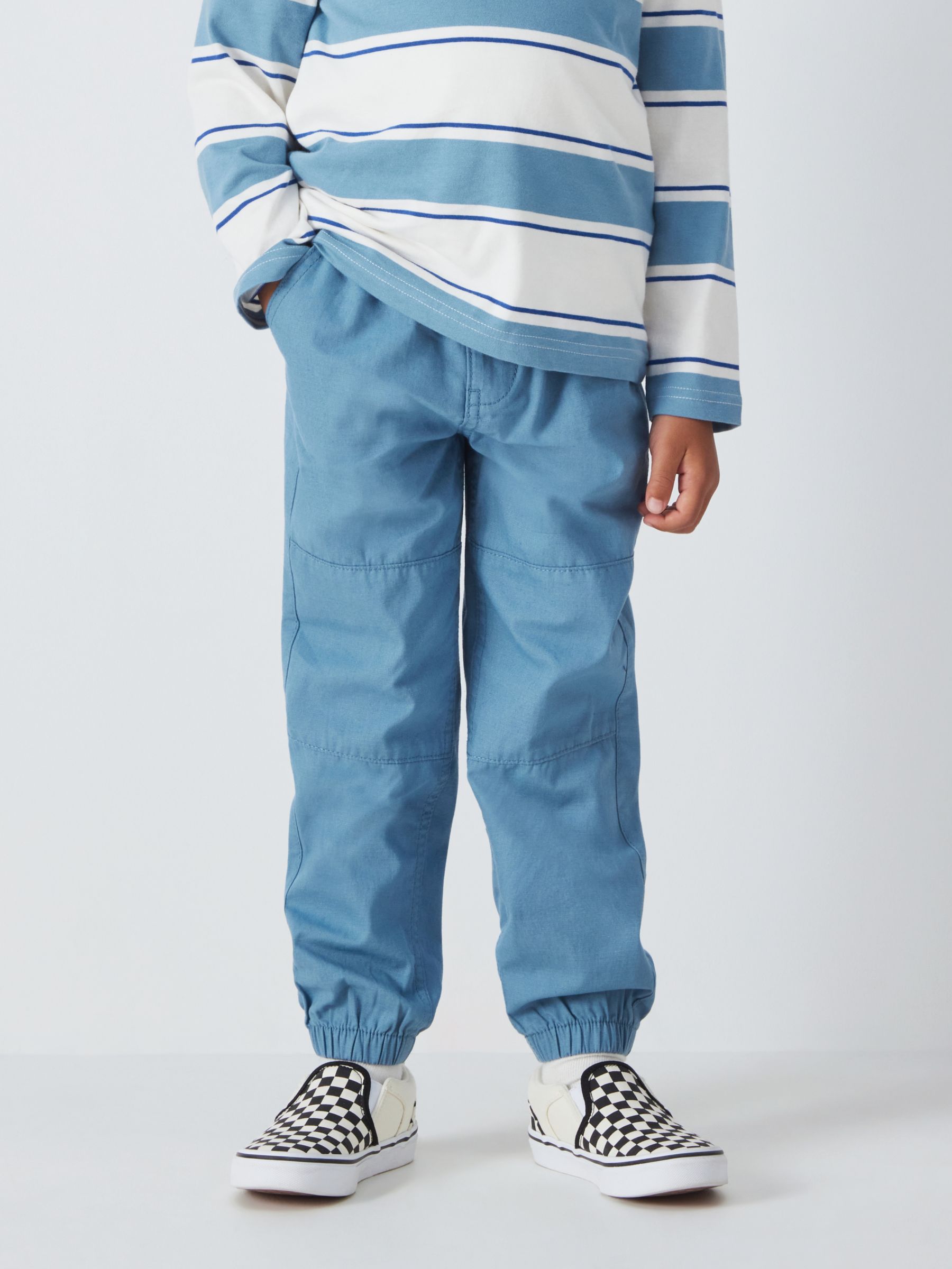 John Lewis Kids' Ripstop Vintage Trousers, Indigo at John Lewis & Partners