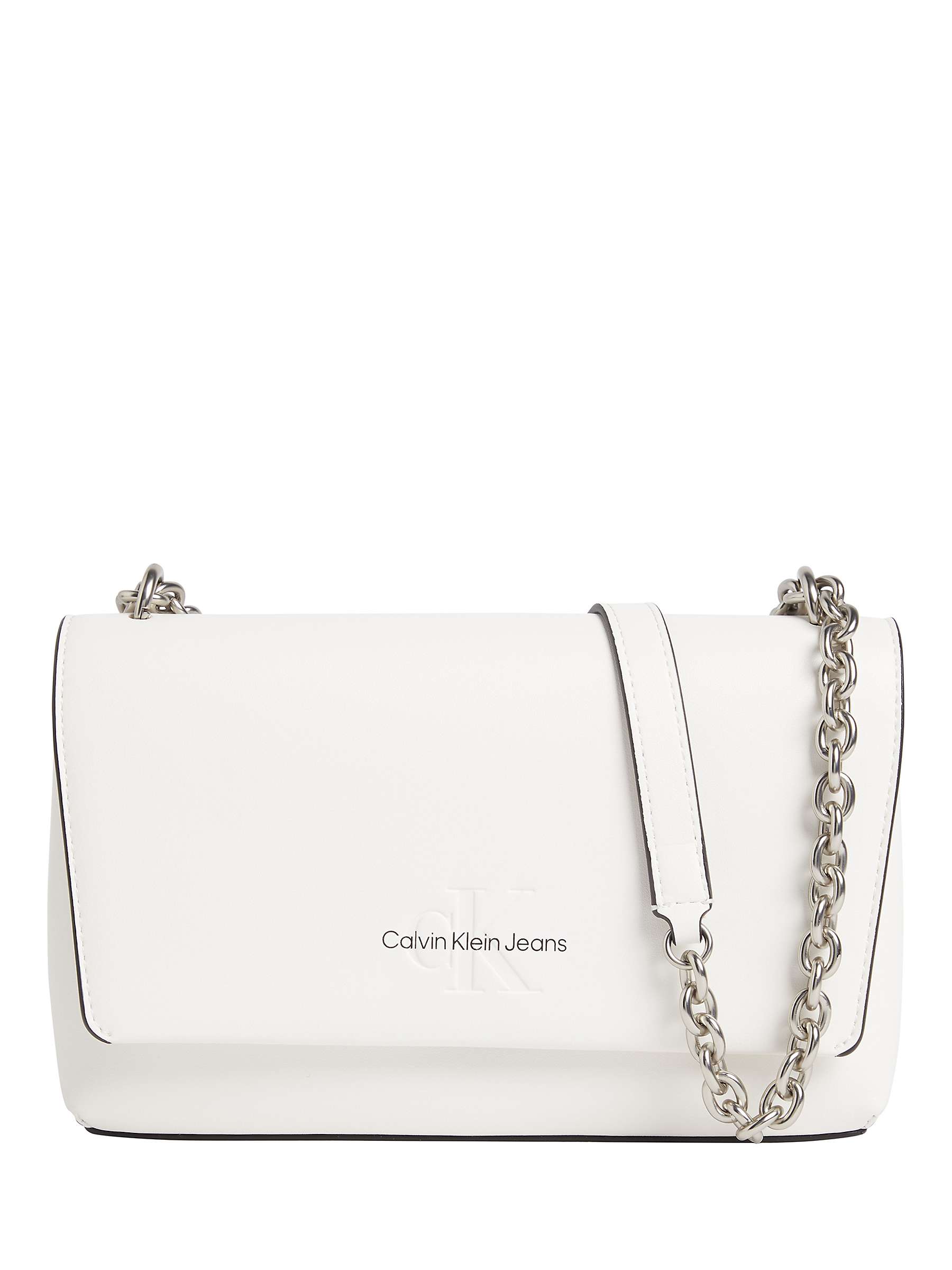 Trein Volwassenheid Grootte Calvin Klein Flap Over Cross Body Bag, Ancient White at John Lewis &  Partners
