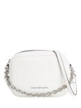 Calvin Klein Soft Shoulder Bag, Silver Mink at John Lewis & Partners