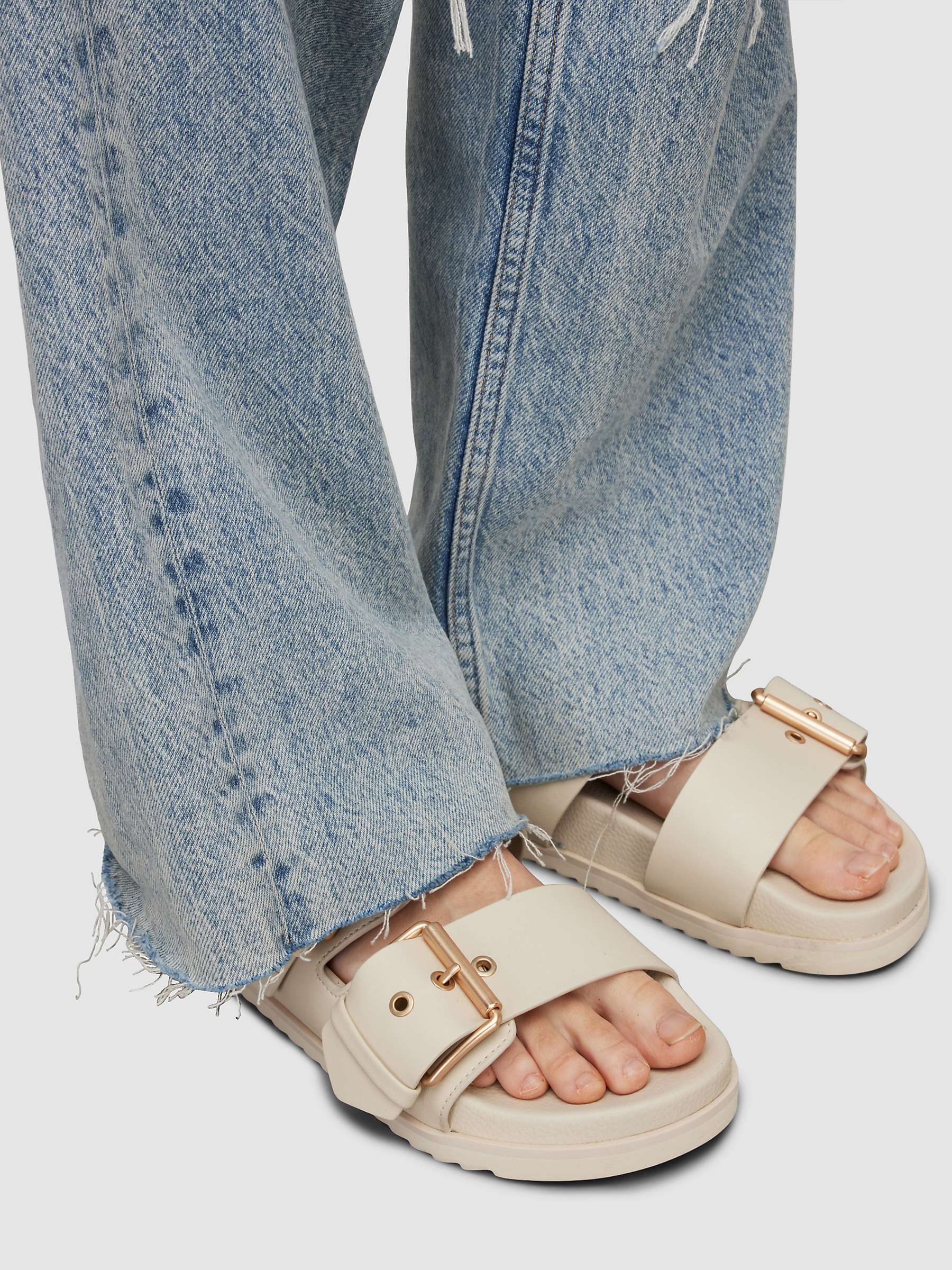 Buy AllSaints Sian Leather Buckle Sandals Online at johnlewis.com