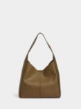 Jigsaw Heckfield Leather Shoulder Bag, Brown