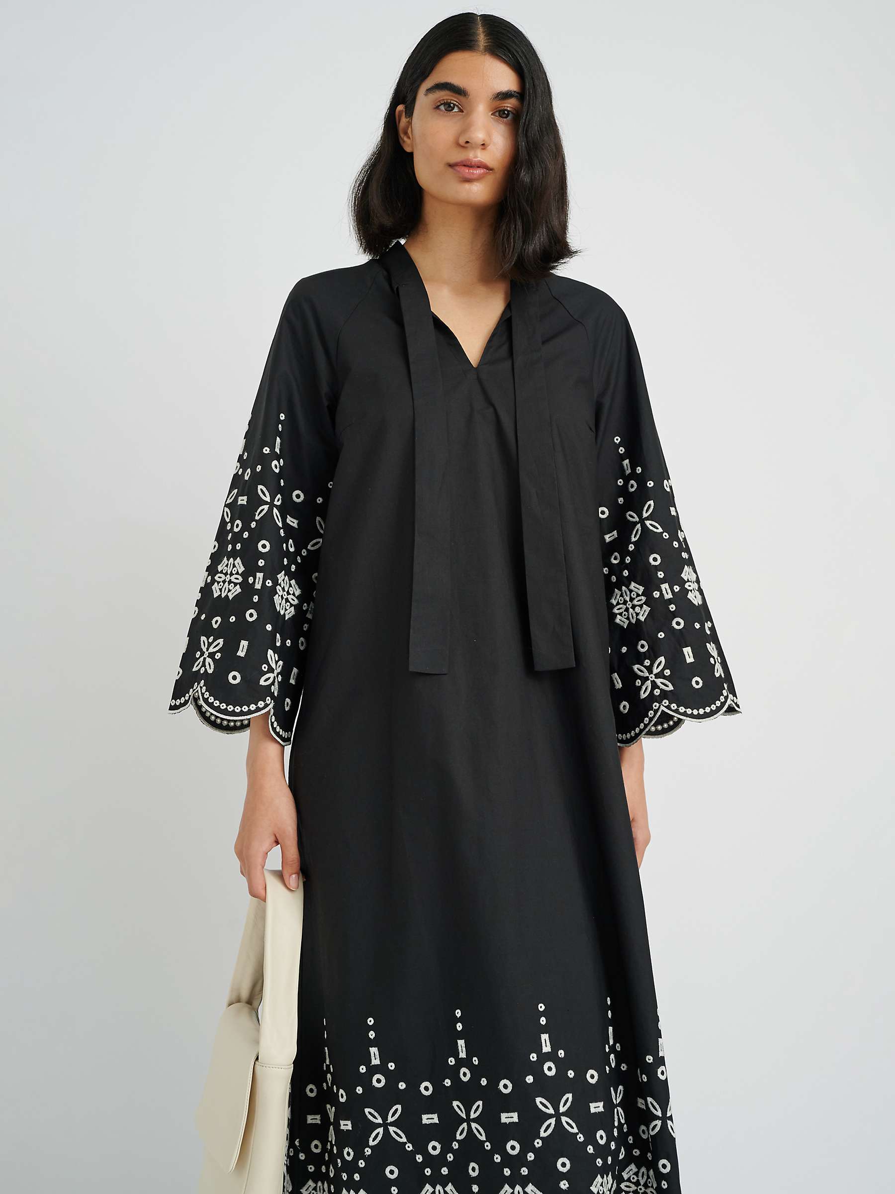 Buy InWear Dorika Cotton Broderie Anglaise Dress, Black Online at johnlewis.com