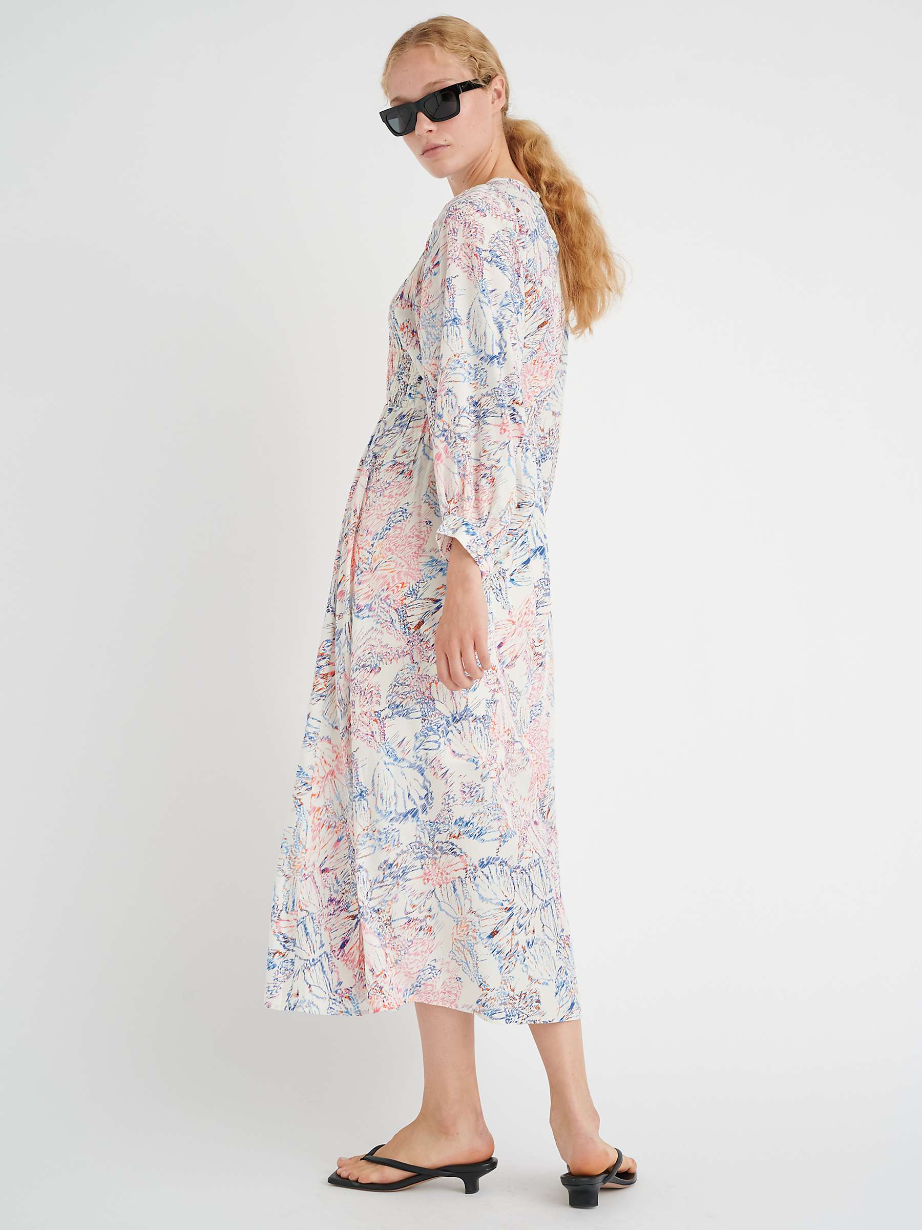 Buy InWear Damara Smocked Bodice Maxi Dress, Multi Online at johnlewis.com