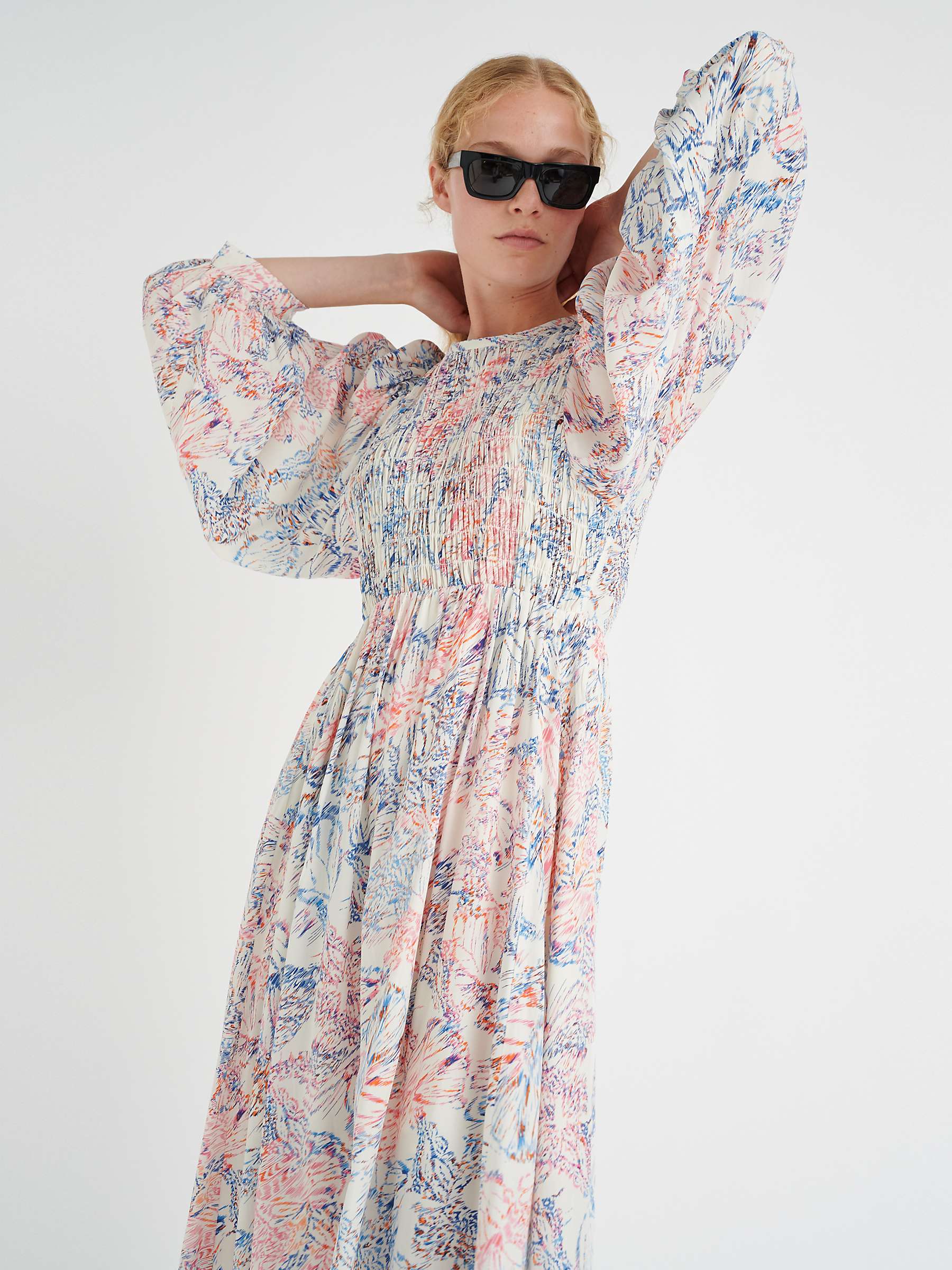 Buy InWear Damara Smocked Bodice Maxi Dress, Multi Online at johnlewis.com