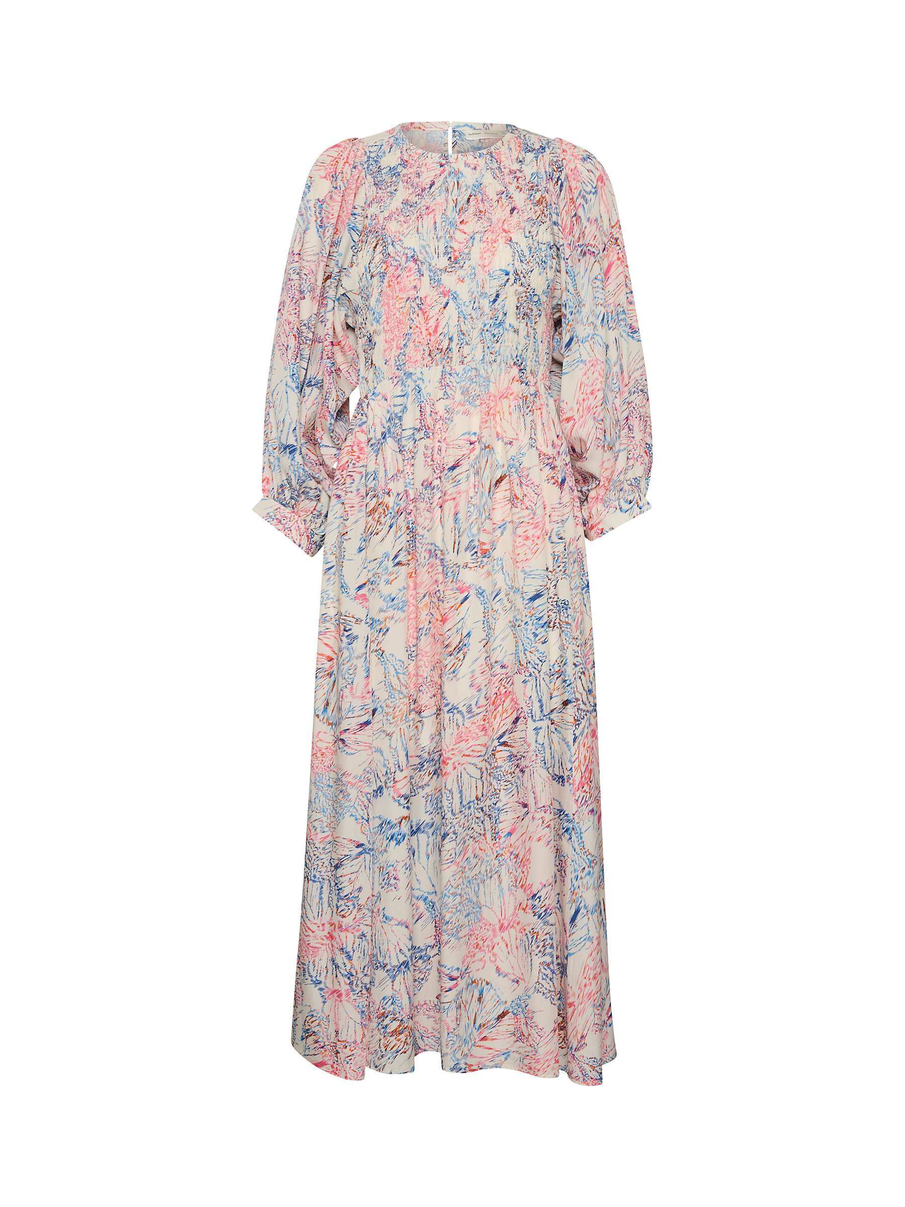 InWear Damara Smocked Bodice Maxi Dress, Multi at John Lewis & Partners