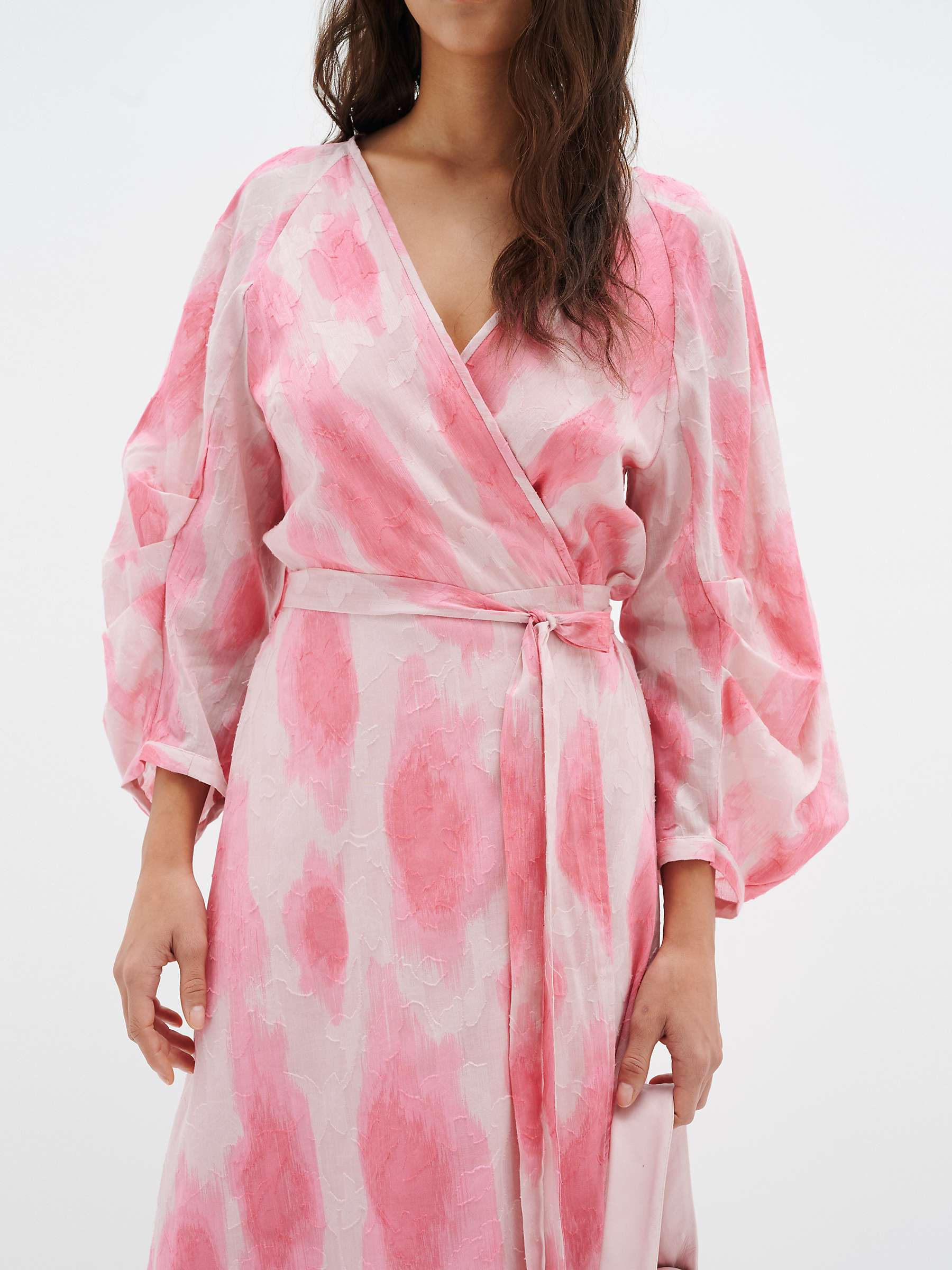Buy InWear Dimitra Cotton Balloon Sleeve Wrap Dress, Soft Pink Online at johnlewis.com
