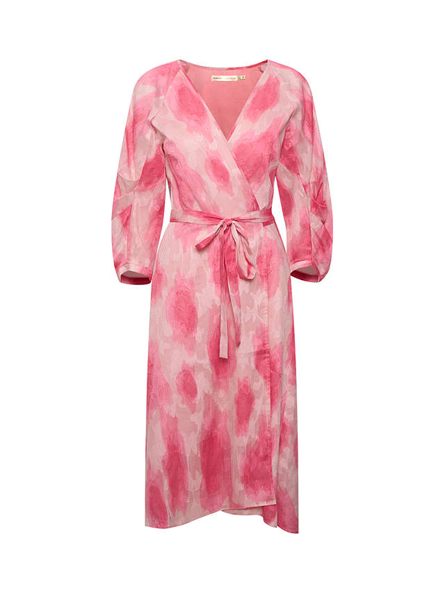 InWear Dimitra Cotton Balloon Sleeve Wrap Dress, Soft Pink