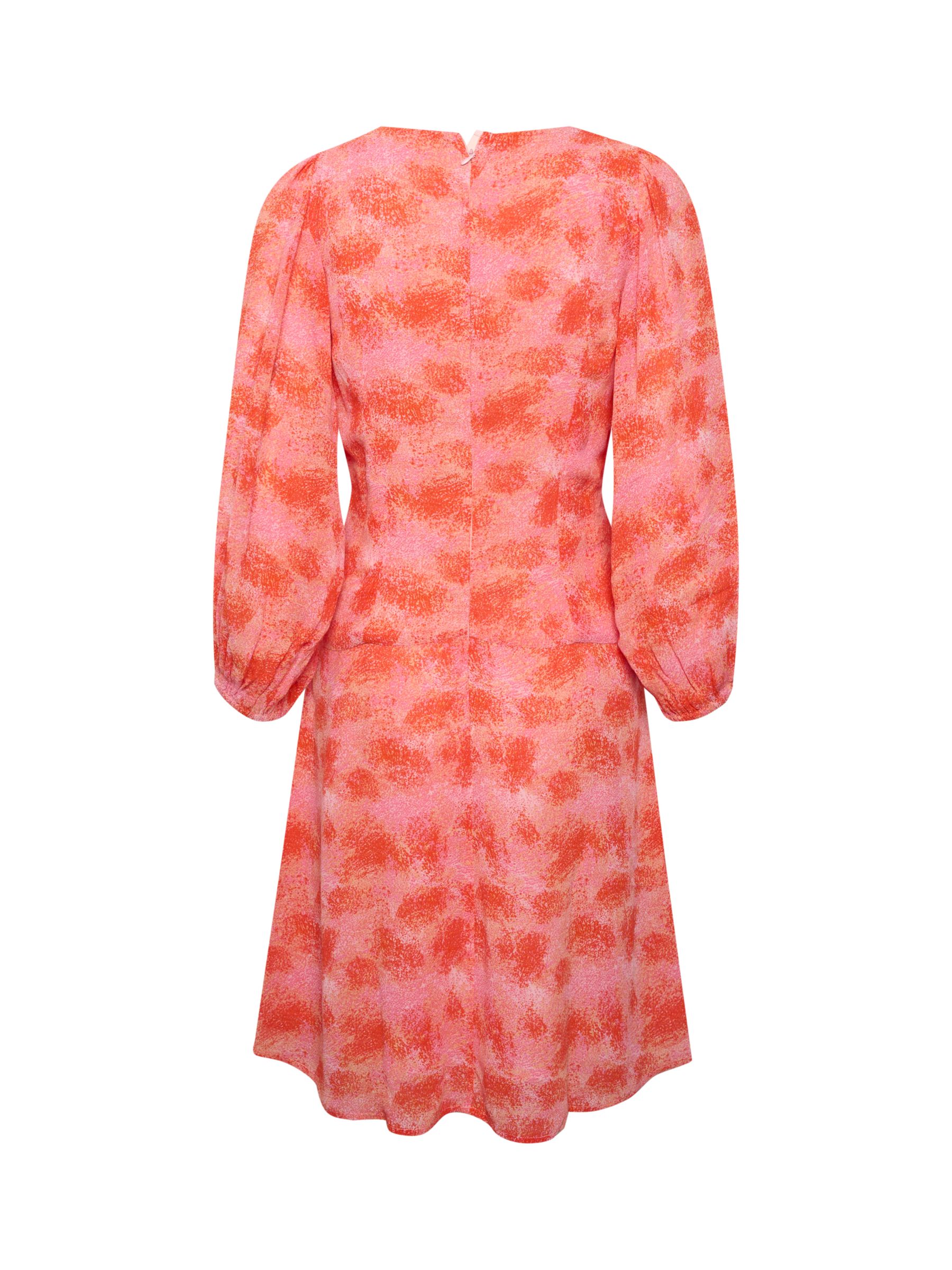 Buy InWear Davila Abstract Print Gathered V-Neck Dress, Pink Online at johnlewis.com
