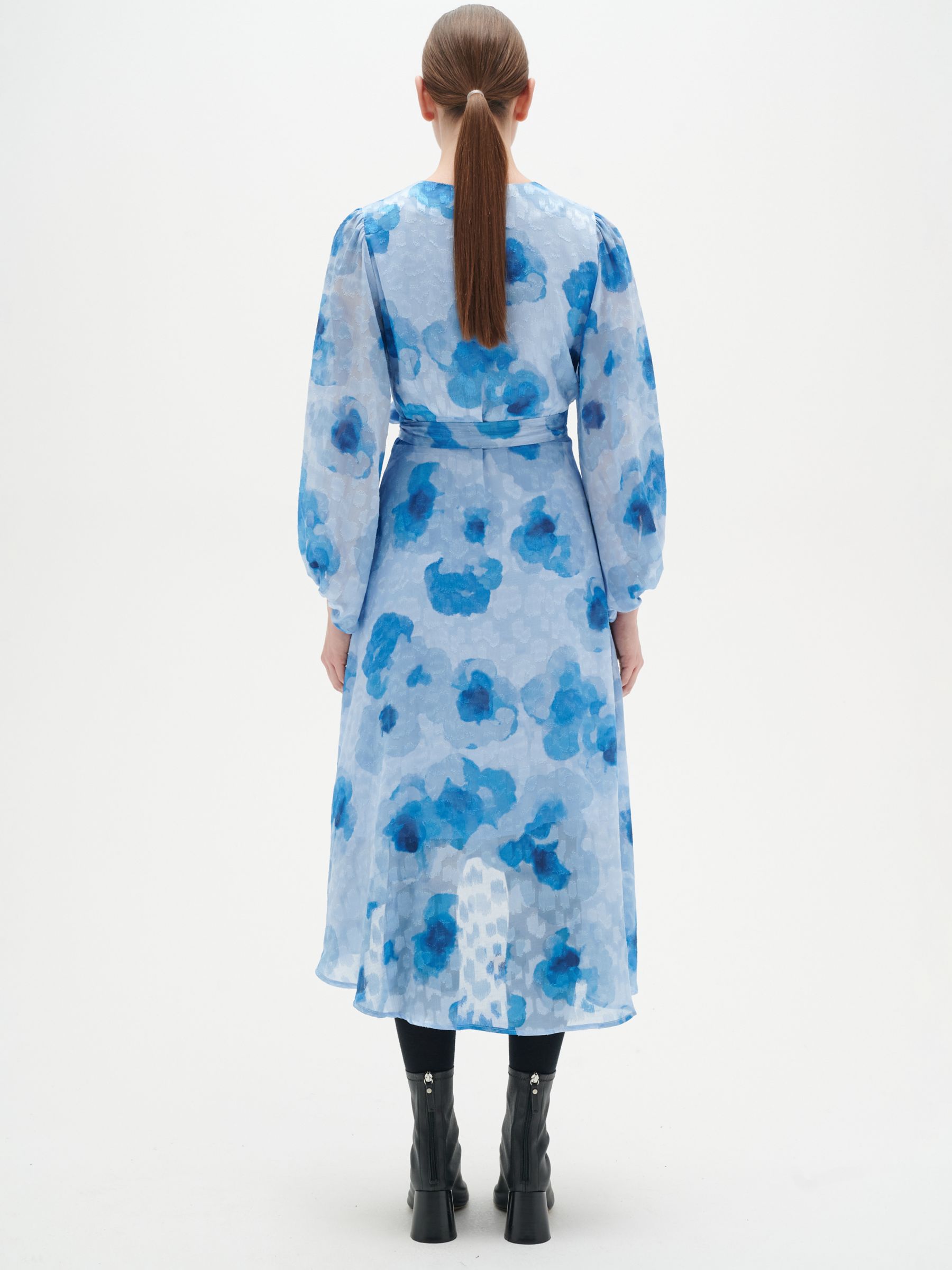 Buy InWear Basira Floral Long Sleeve Wrap Dress, Blue Online at johnlewis.com