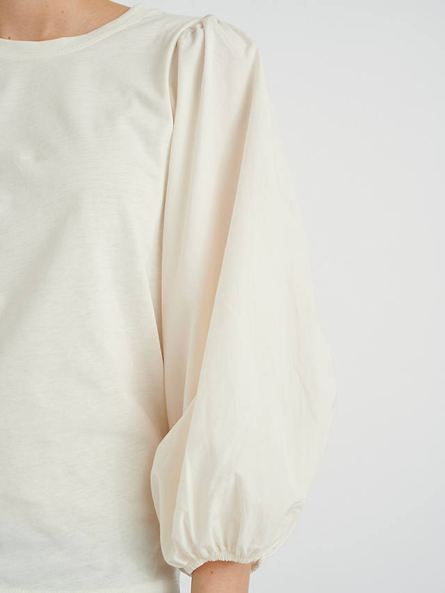 InWear Zumme Cotton Three Quarter Sleeve Blouse, Whisper White