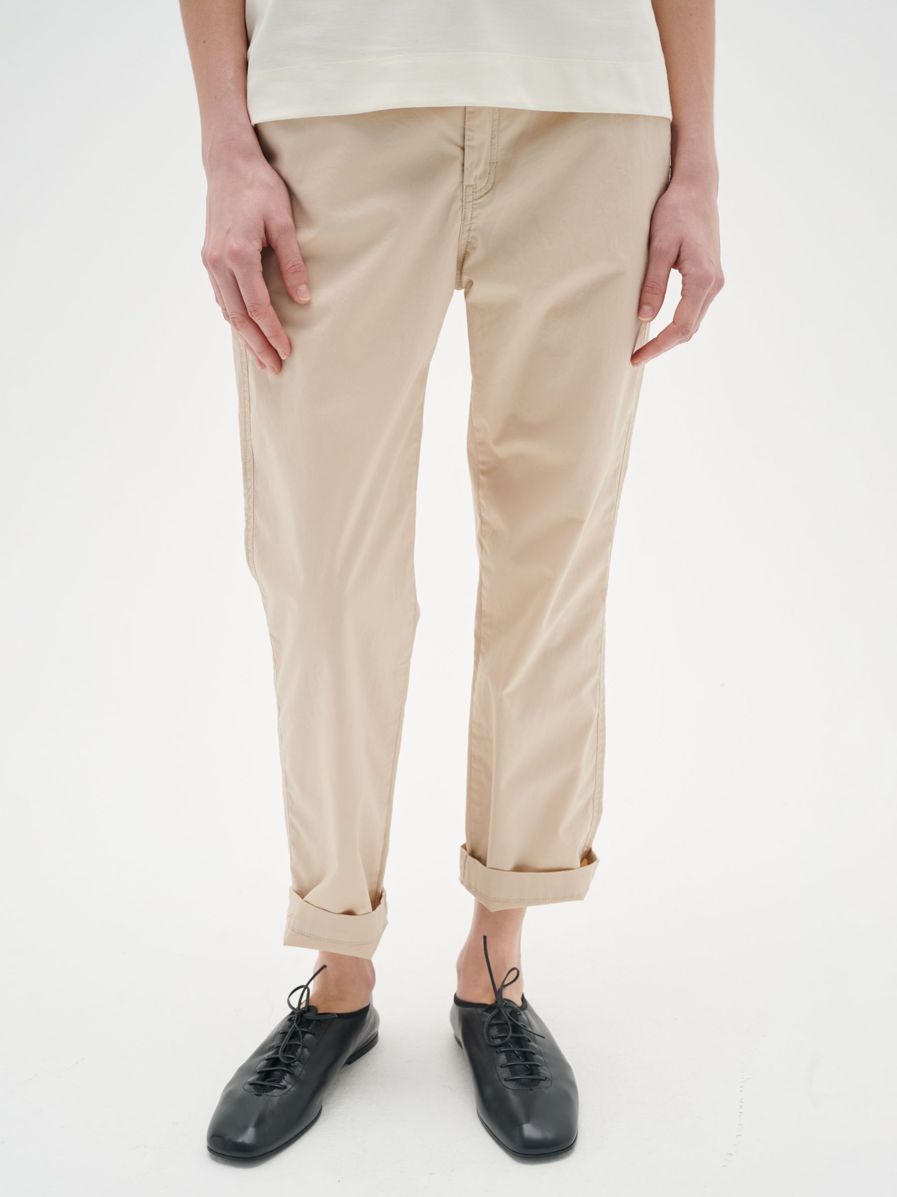 InWear Annalee Straight Fit Trousers, Cement at John Lewis & Partners