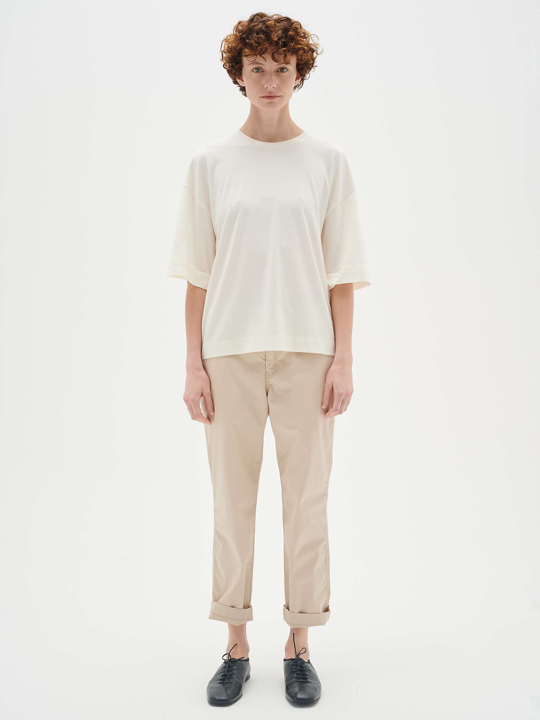 Buy InWear Annalee Straight Fit Trousers, Cement Online at johnlewis.com