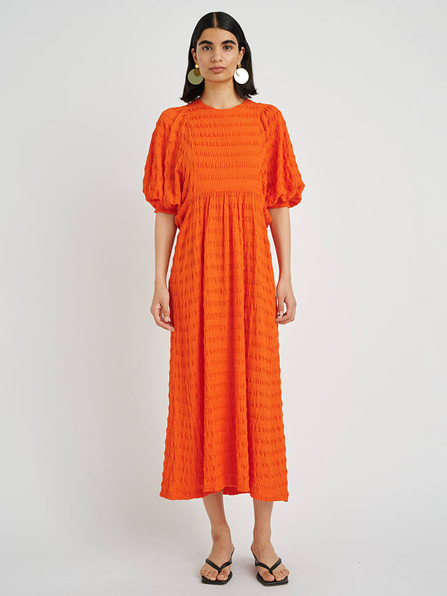 InWear Zabelle Oversized Fit Three Quarter Sleeve Dress, Flame Orange ...