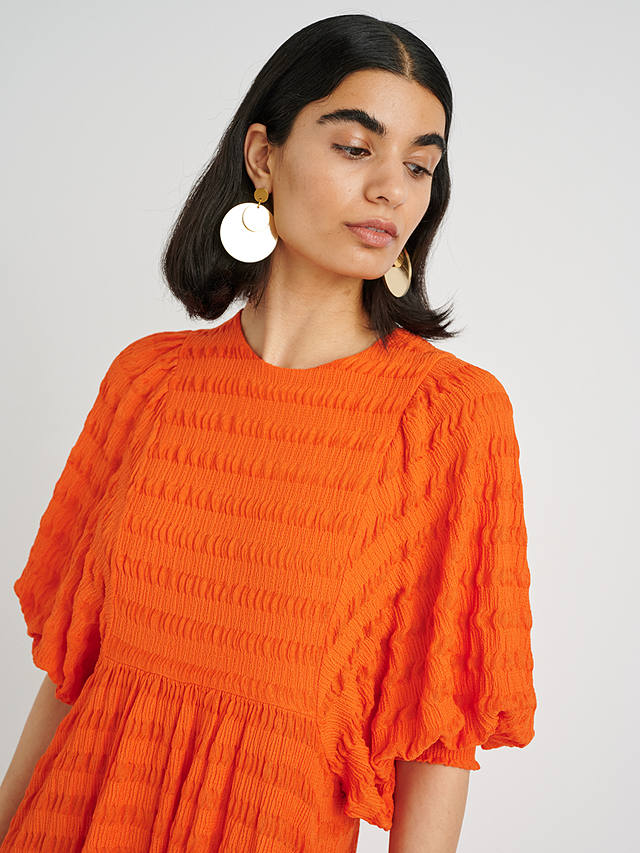 InWear Zabelle Oversized Fit Three Quarter Sleeve Dress, Flame Orange