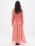 InWear Davila Abstract Print Smocked Maxi Dress, Pink, Pink