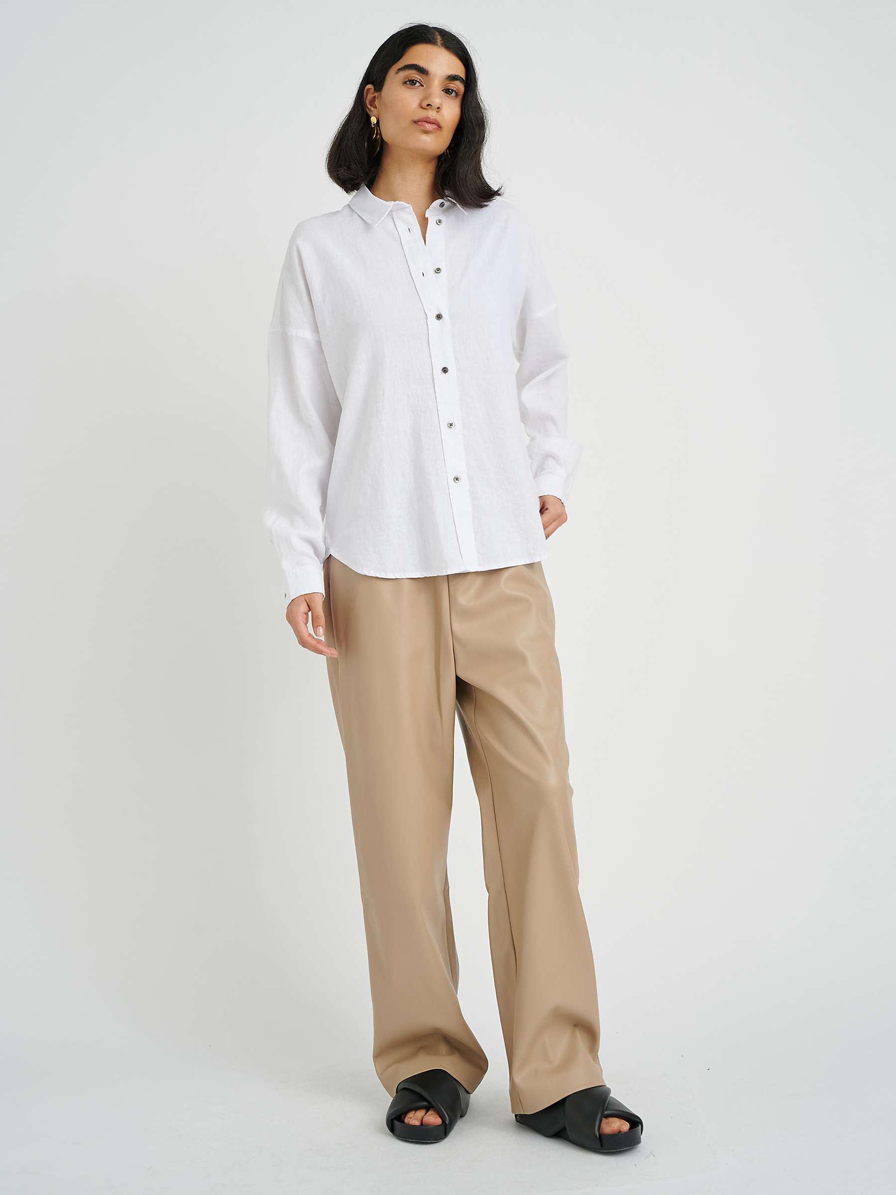 Buy InWear Amos Kiko Relaxed Fit Long Sleeve Shirt, Pure White Online at johnlewis.com