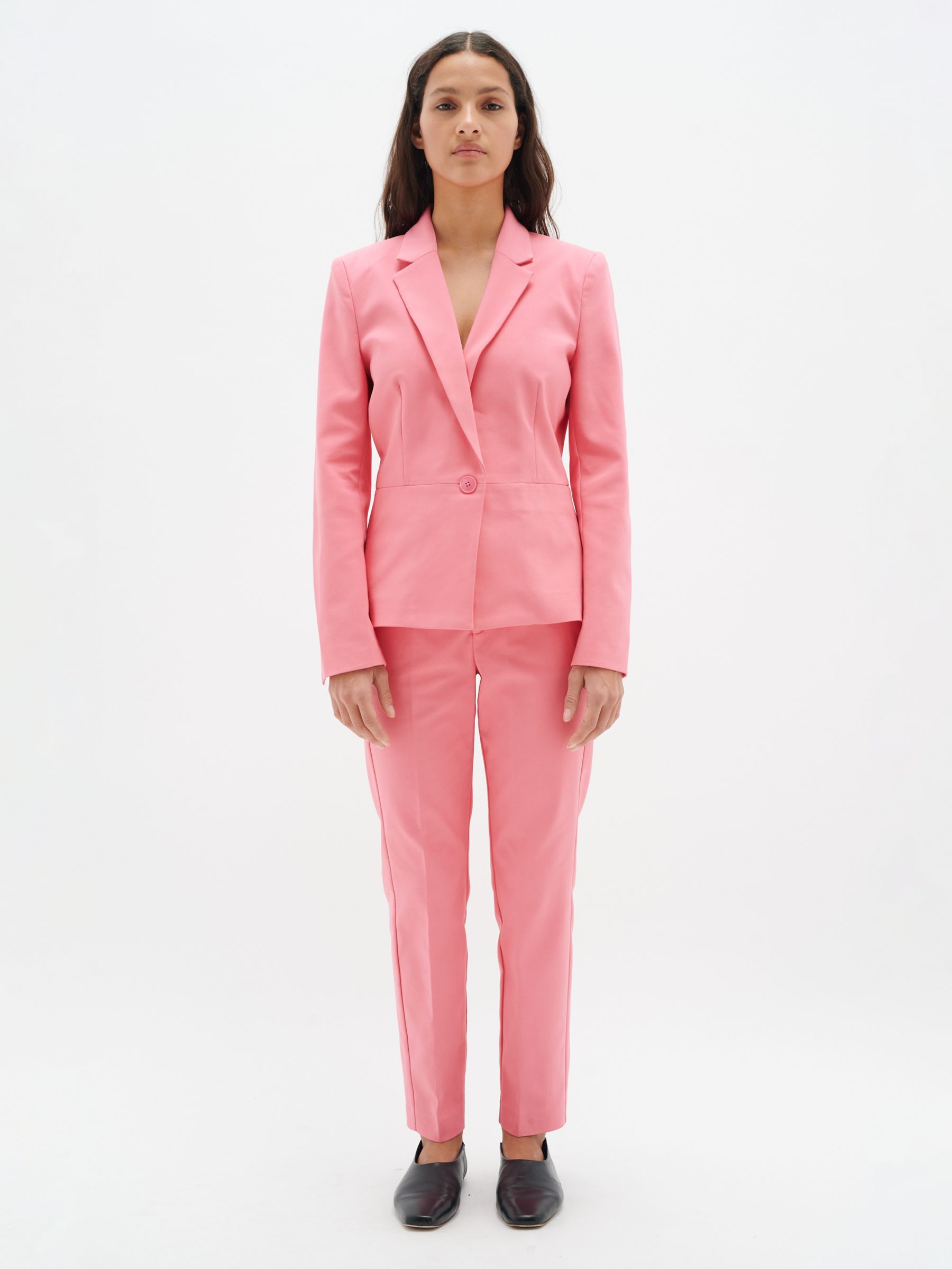 InWear Zella Flat Suit Trousers, Pink Rose at John Lewis & Partners