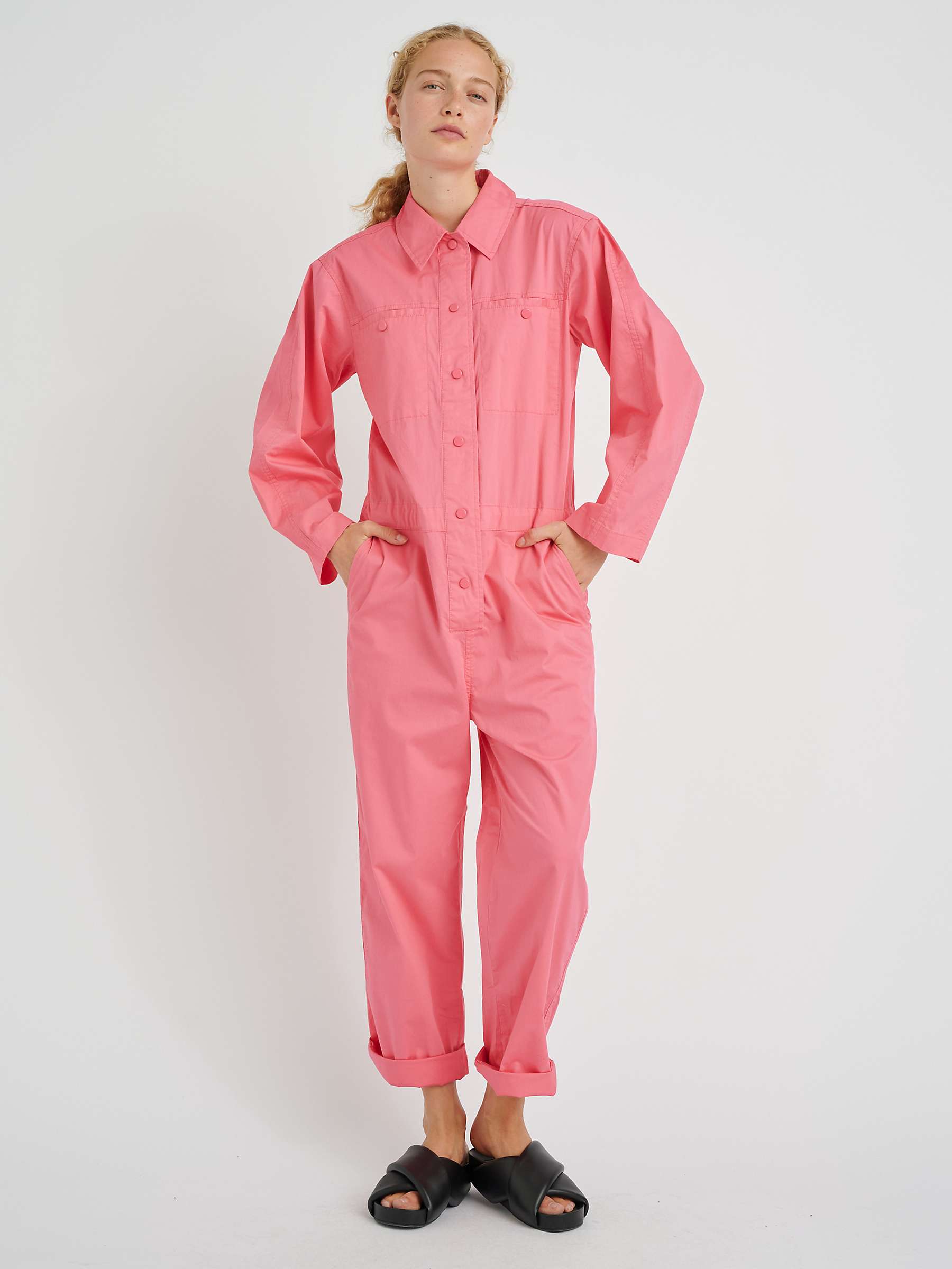 Buy InWear Annalee Shirt Jumpsuit, Pink Rose Online at johnlewis.com